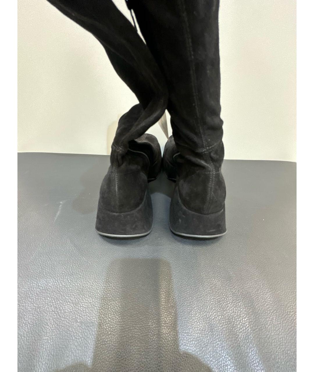 VIC MATIE Черные замшевые ботфорты, фото 3