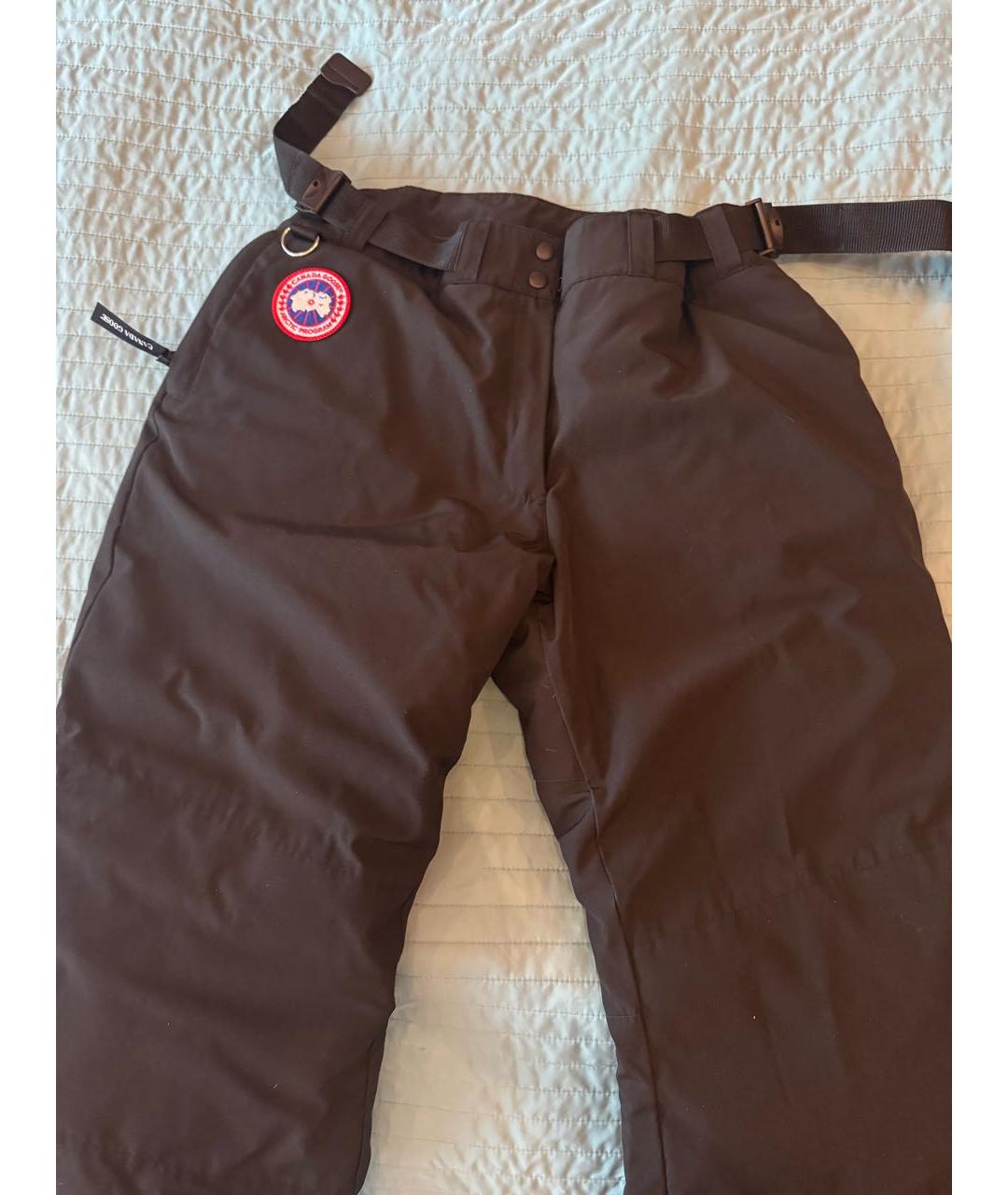 CANADA GOOSE Черные полиэстеровые повседневные брюки, фото 2