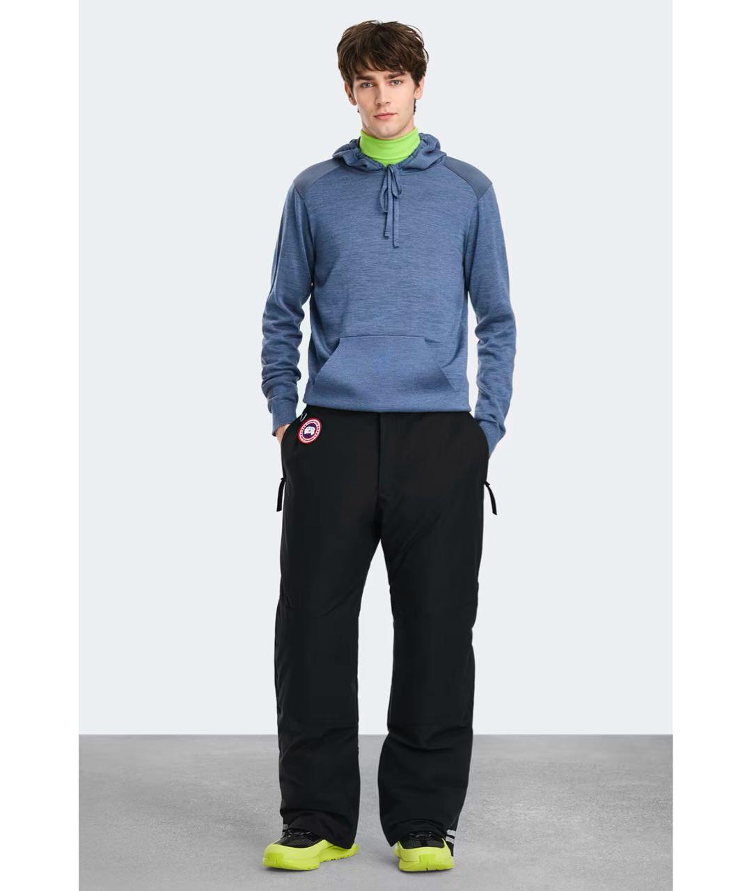 CANADA GOOSE Черные полиэстеровые повседневные брюки, фото 6