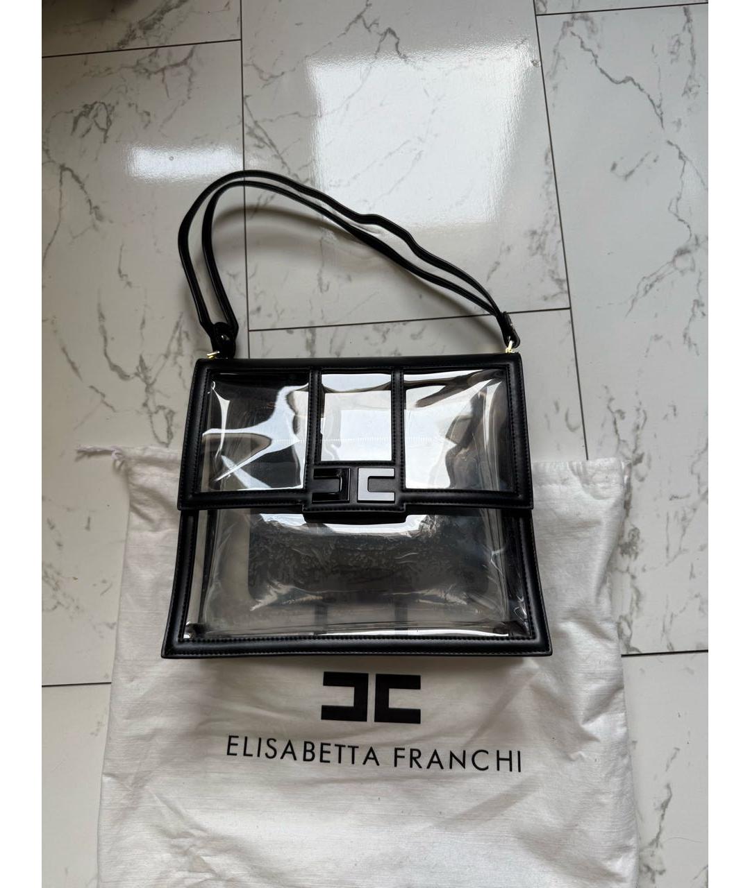 ELISABETTA FRANCHI Черная сумка через плечо, фото 4