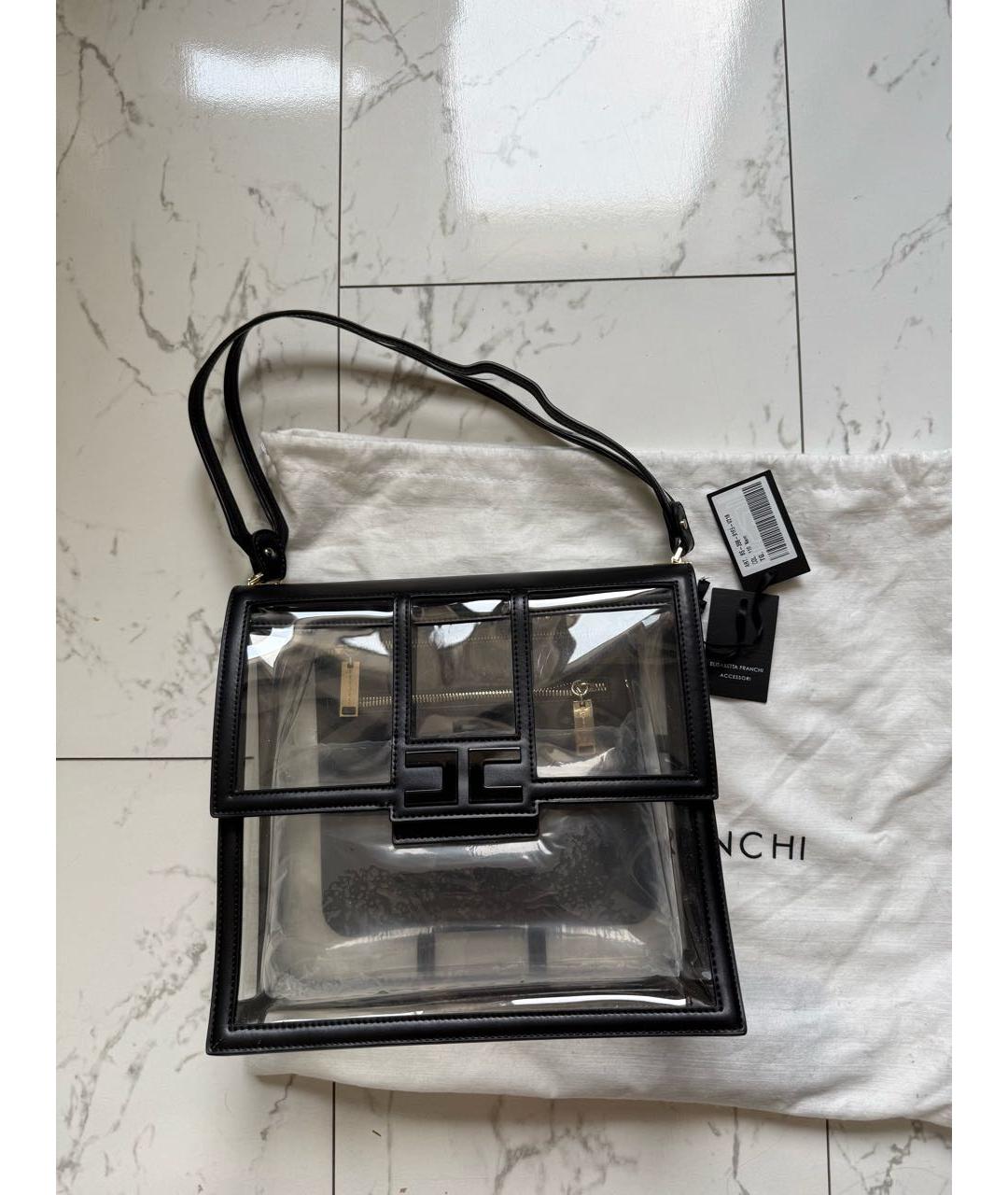 ELISABETTA FRANCHI Черная сумка через плечо, фото 5