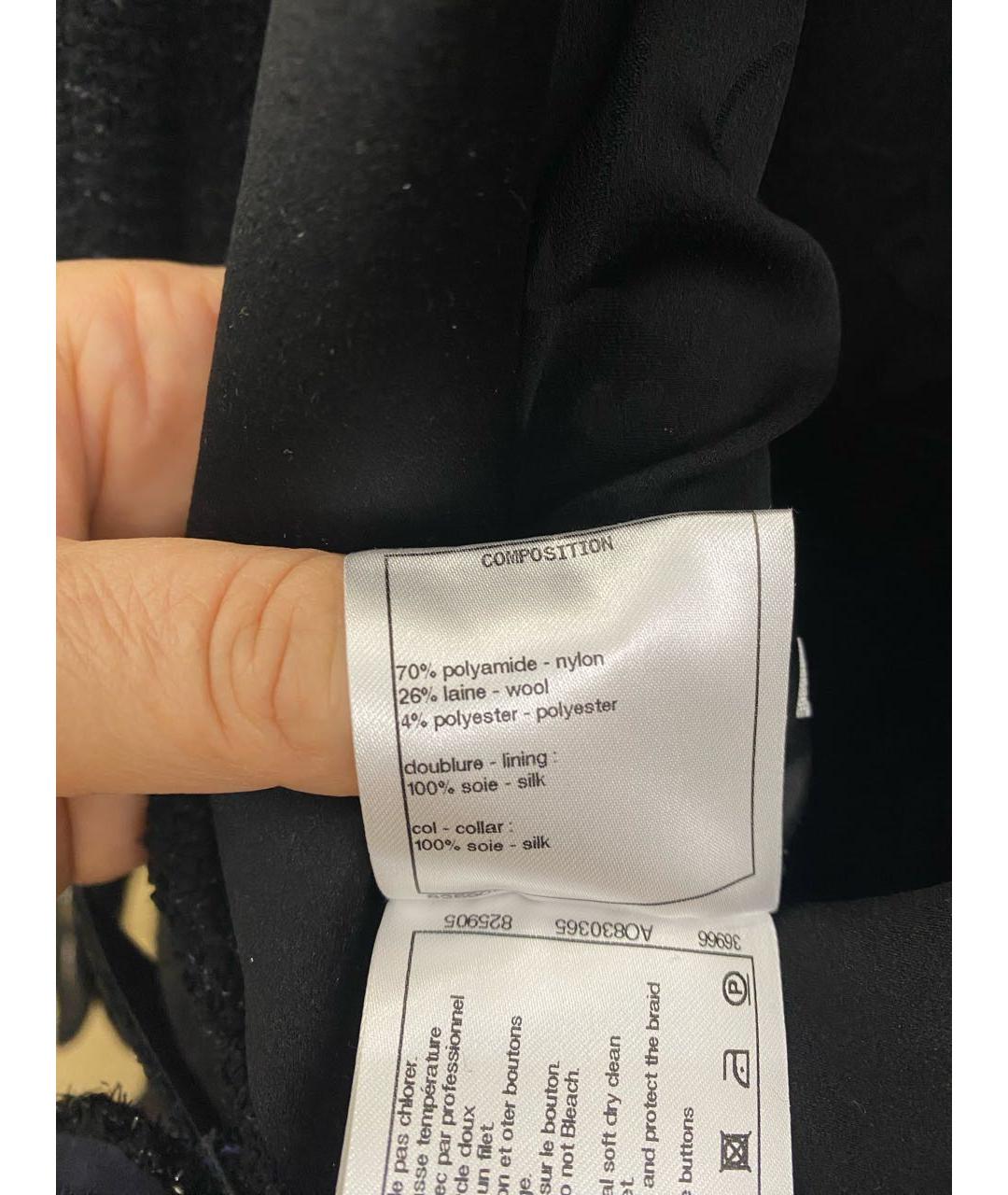 CHANEL Черный полиамидовый жакет/пиджак, фото 6