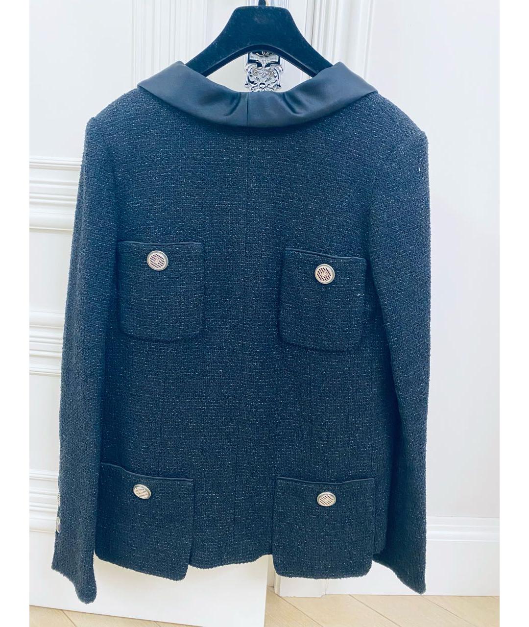 CHANEL Черный полиамидовый жакет/пиджак, фото 7