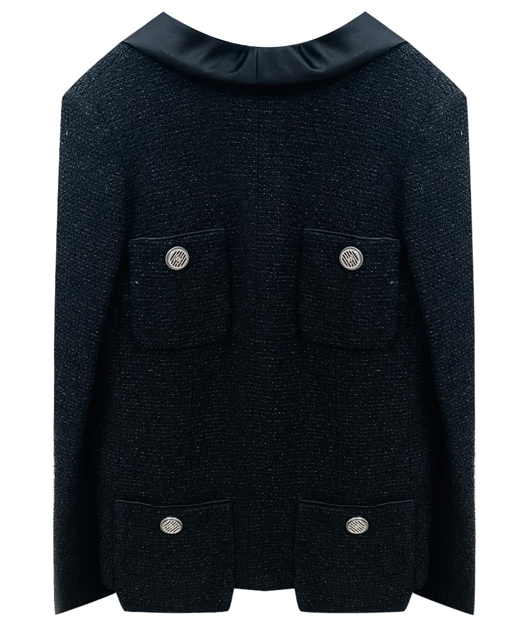 CHANEL Черный полиамидовый жакет/пиджак, фото 1