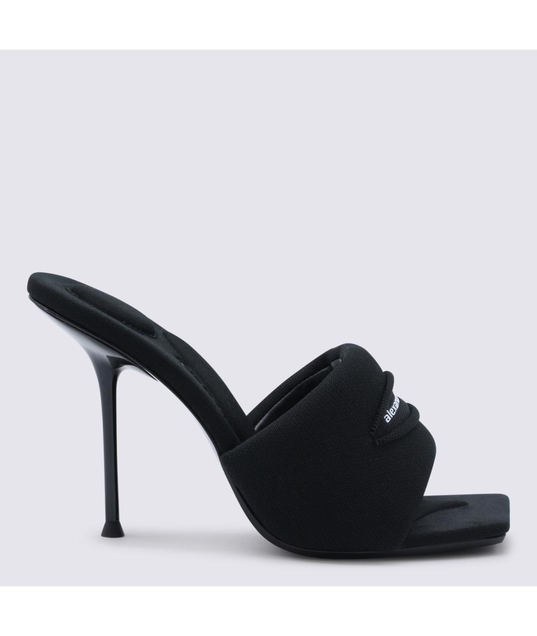 ALEXANDER WANG Черные текстильные мюли, фото 5