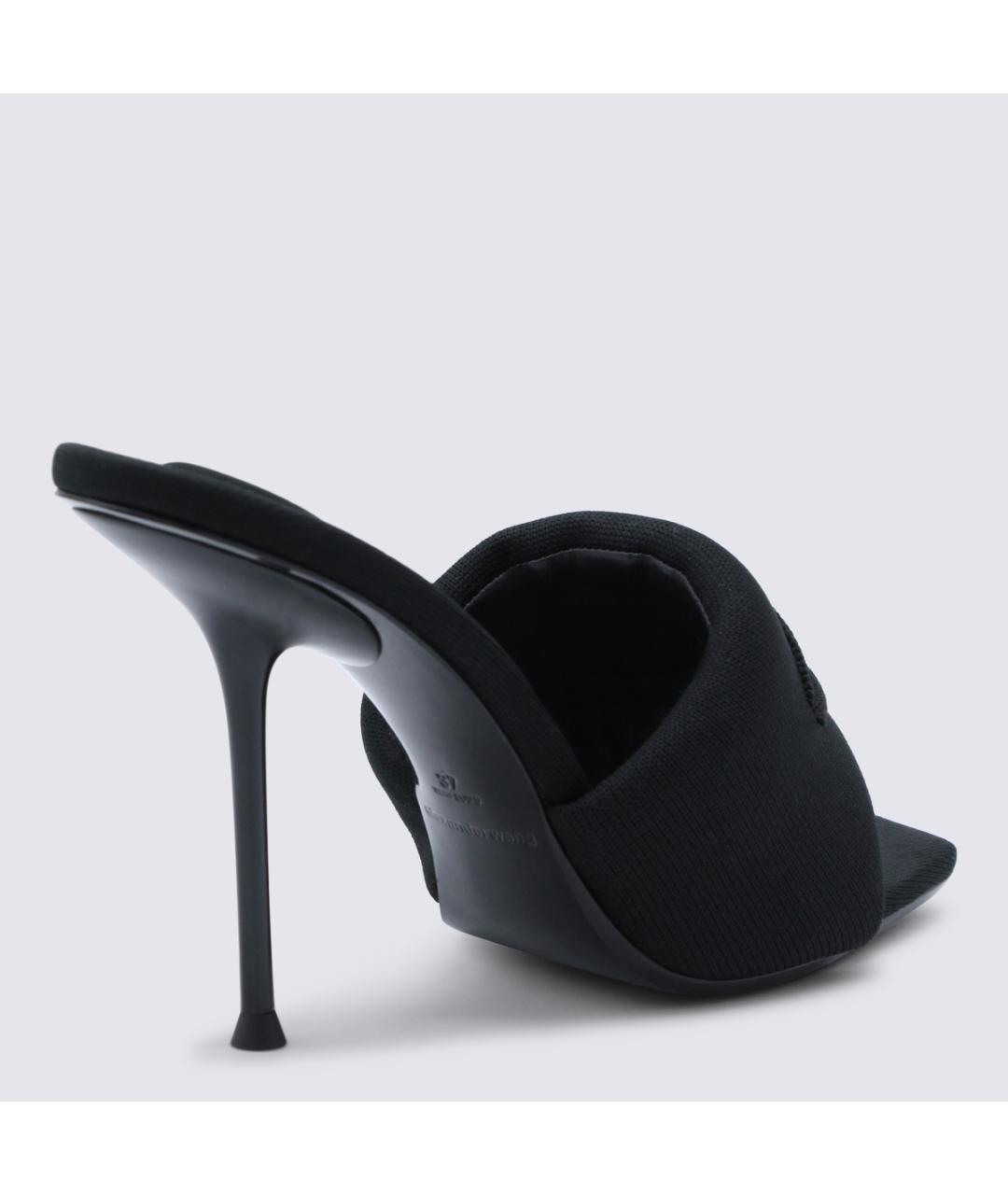 ALEXANDER WANG Черные текстильные мюли, фото 3