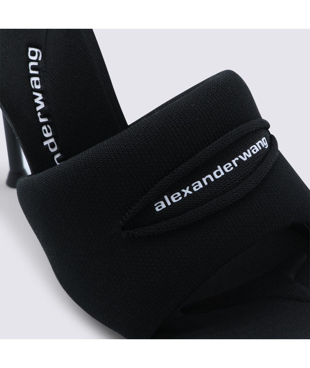 ALEXANDER WANG Черные текстильные мюли, фото 4