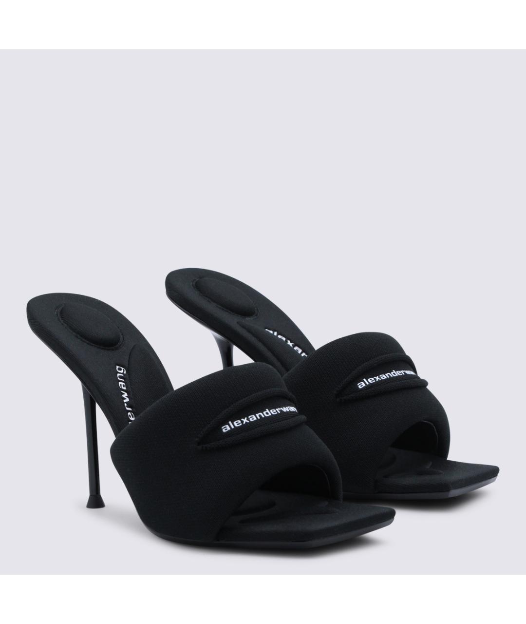 ALEXANDER WANG Черные текстильные мюли, фото 2