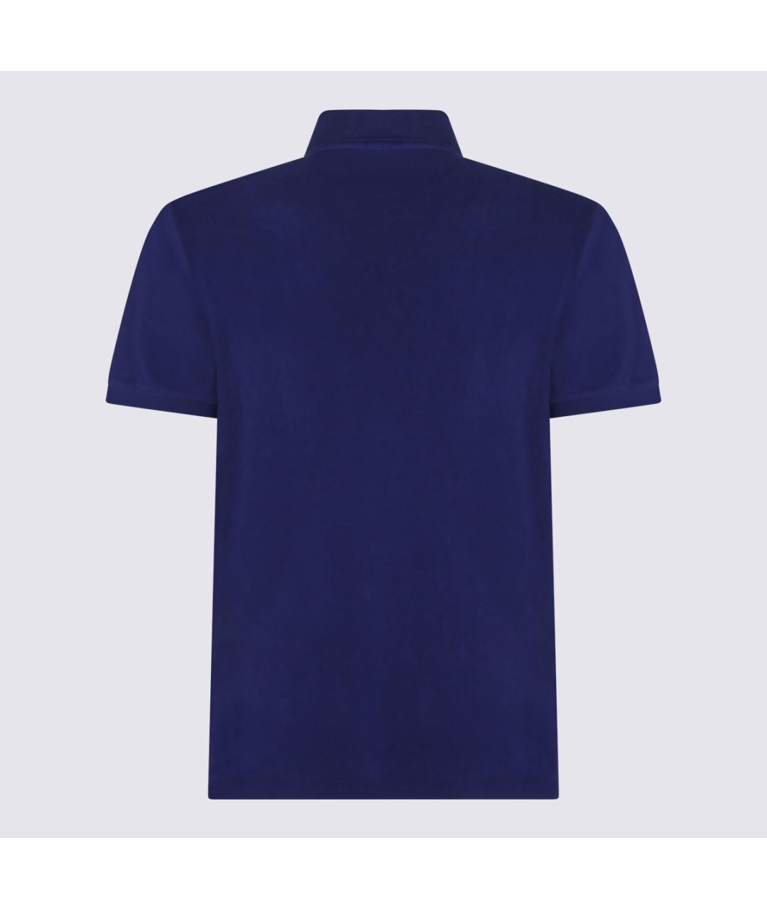 POLO RALPH LAUREN Синее хлопковое поло с коротким рукавом, фото 2
