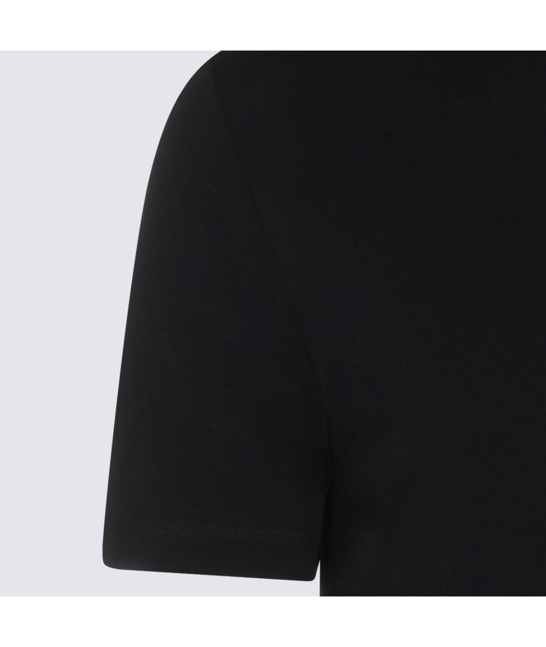 MALO Черная хлопковая футболка, фото 3