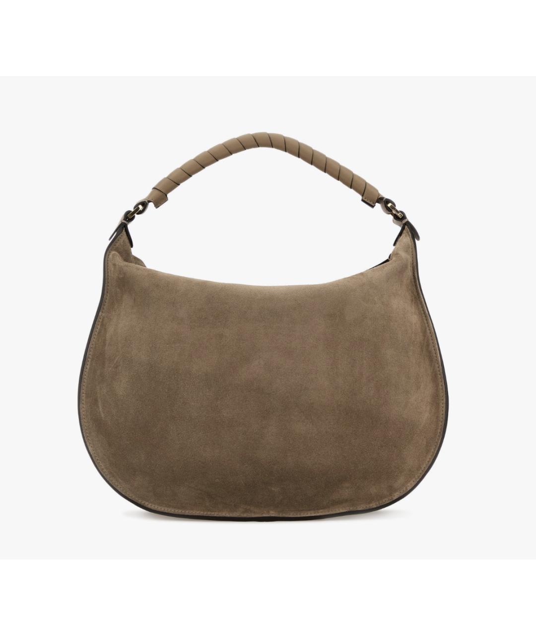 CHLOE Серая замшевая сумка через плечо, фото 3