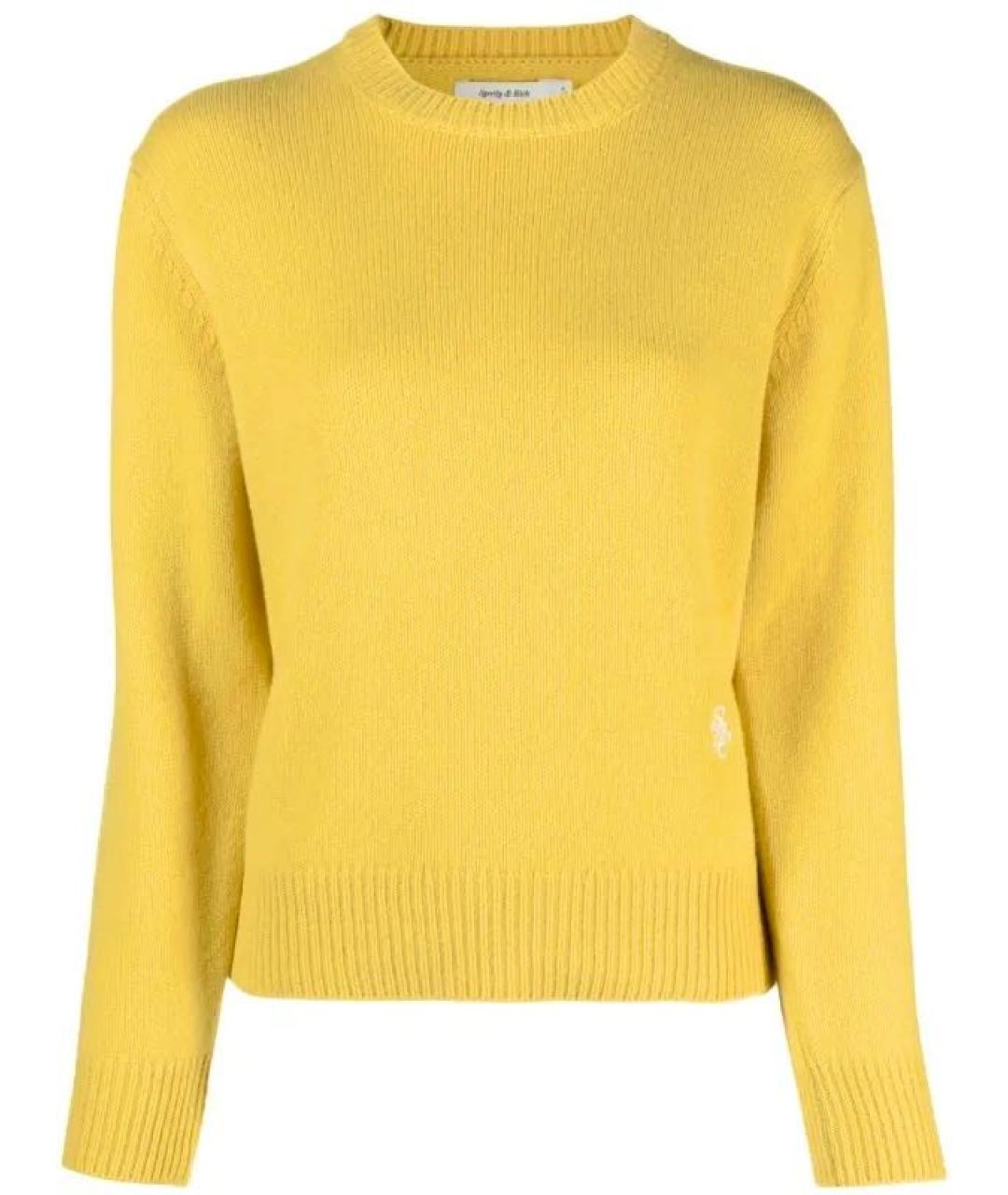 SPORTY AND RICH Желтый шерстяной джемпер / свитер, фото 1
