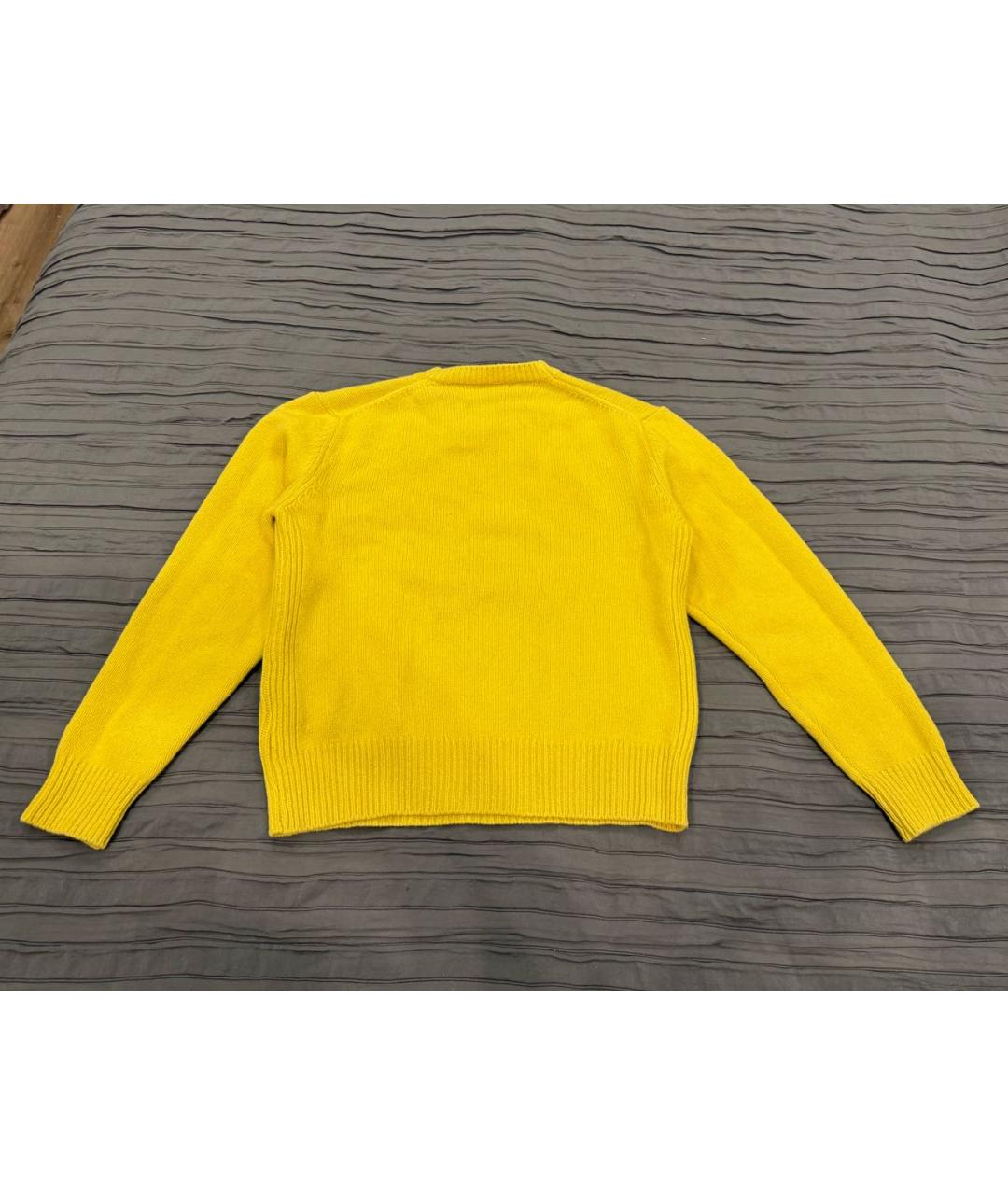 SPORTY AND RICH Желтый шерстяной джемпер / свитер, фото 7