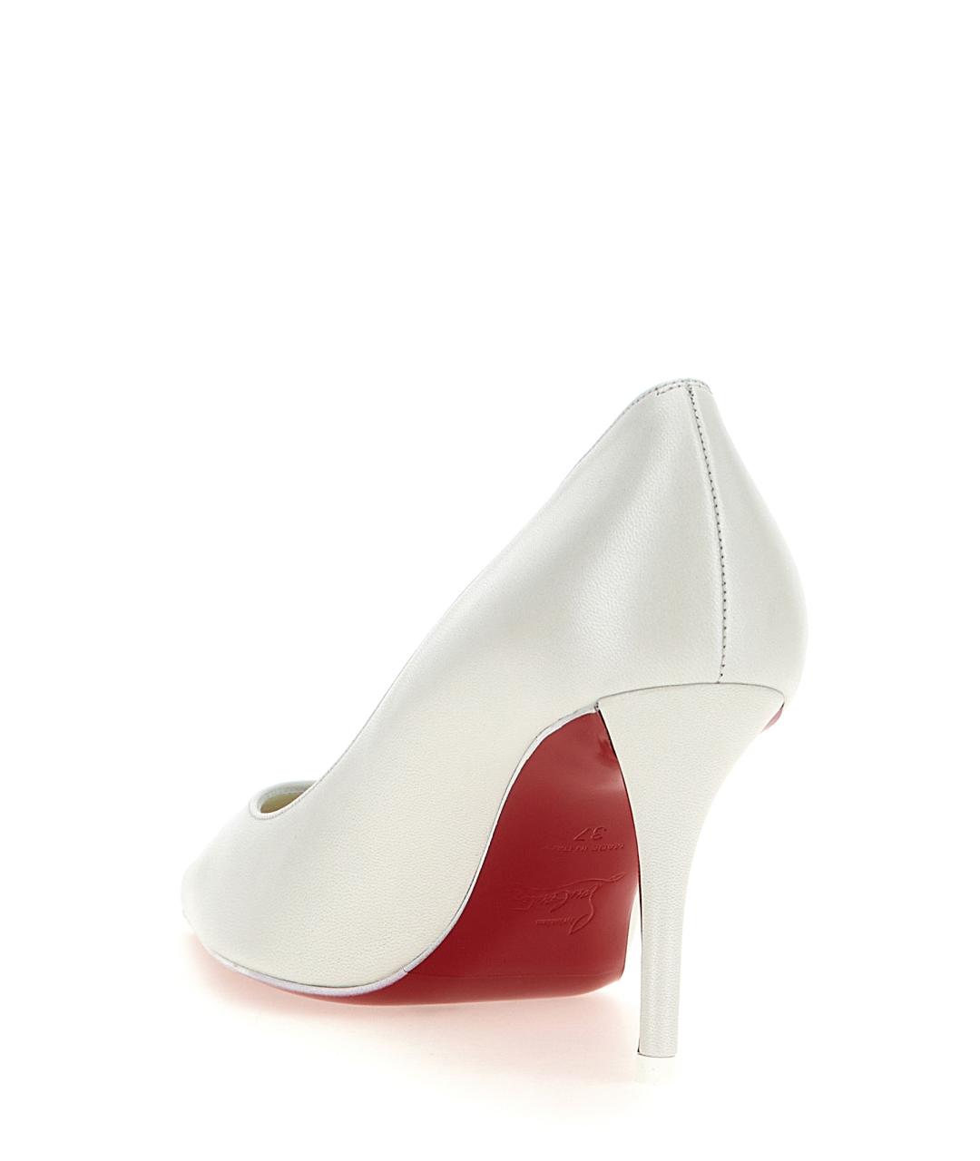 CHRISTIAN LOUBOUTIN Белые кожаные туфли, фото 3