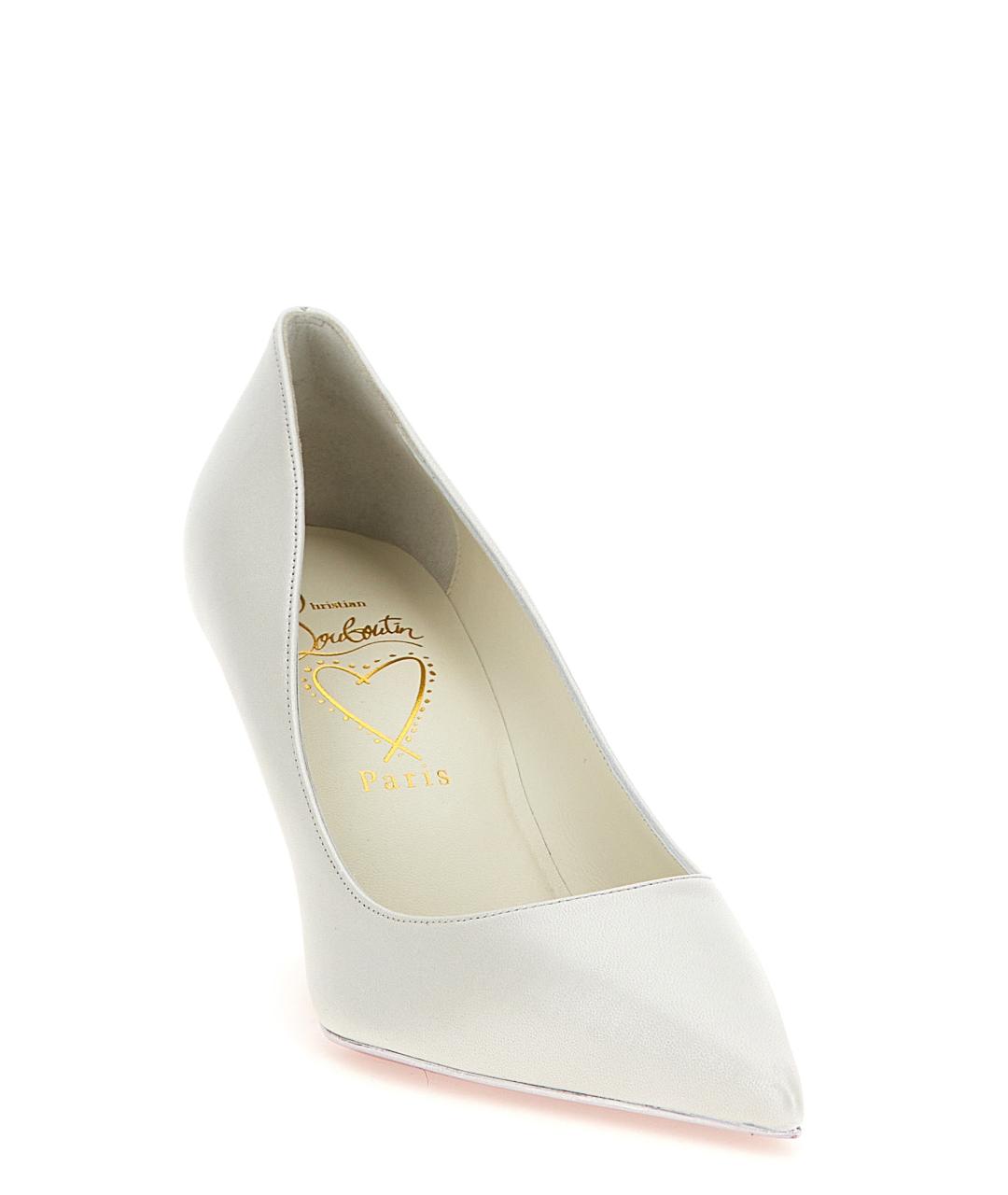 CHRISTIAN LOUBOUTIN Белые кожаные туфли, фото 2