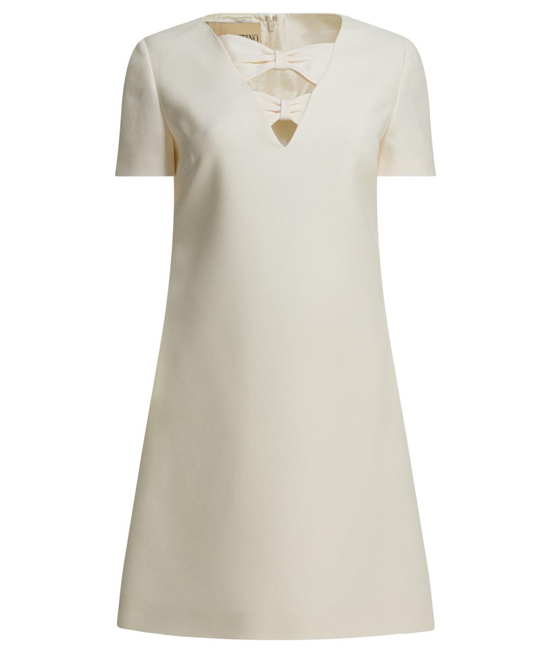 VALENTINO Белое шерстяное повседневное платье, фото 1