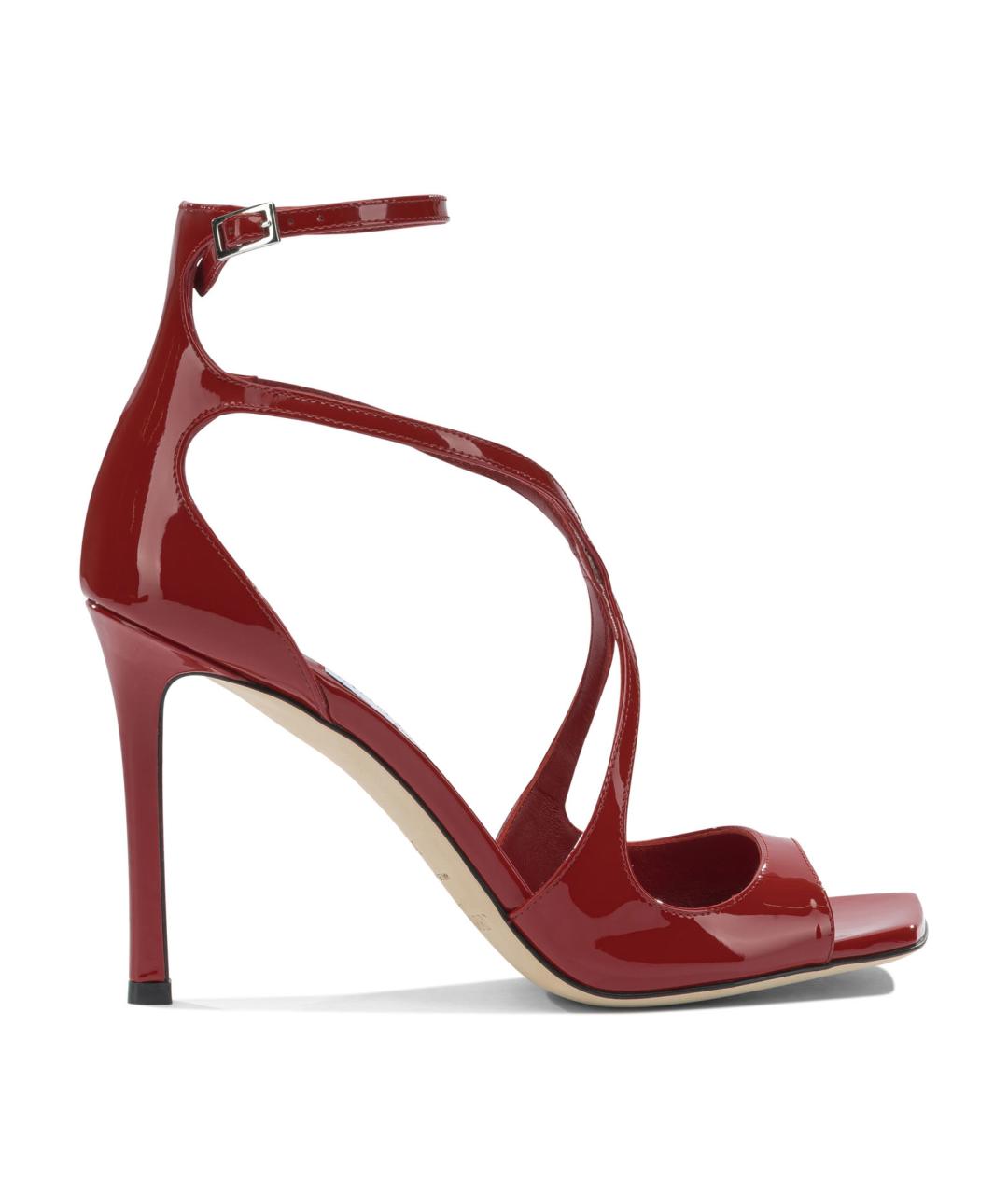 JIMMY CHOO Красные кожаные босоножки, фото 1