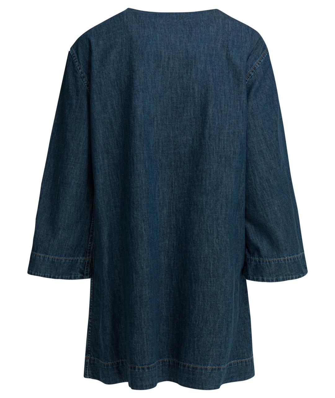 VALENTINO Синее хлопковое повседневное платье, фото 2