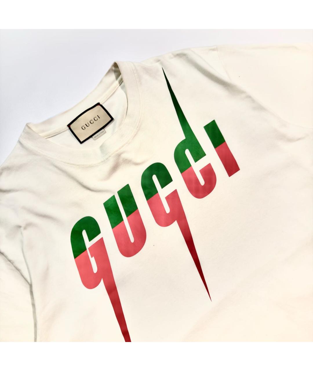 GUCCI Бежевая хлопковая футболка, фото 2