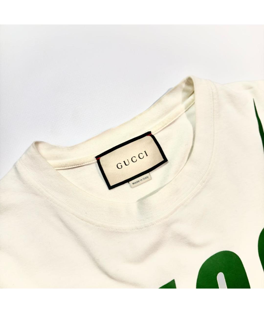 GUCCI Бежевая хлопковая футболка, фото 3