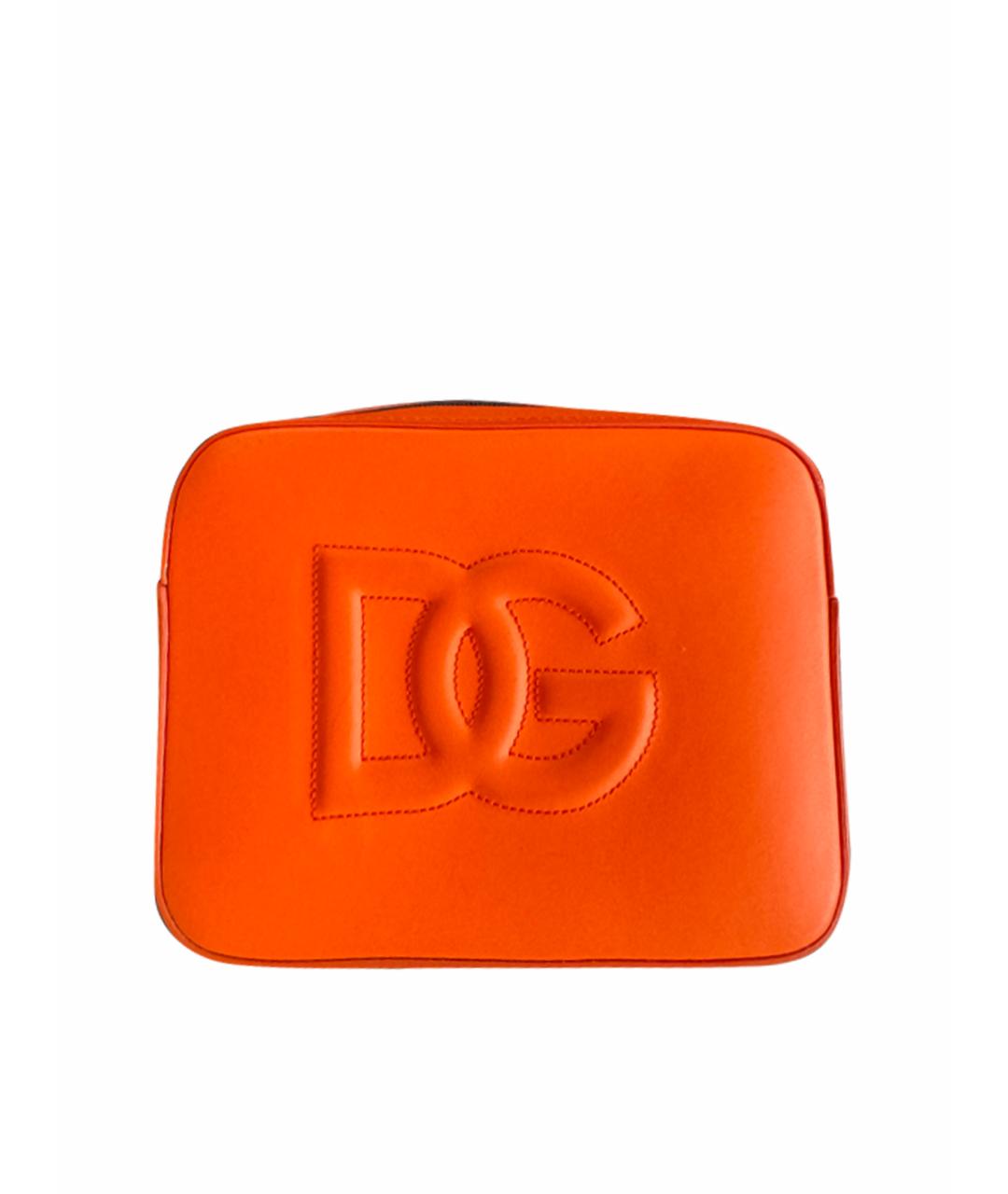 DOLCE&GABBANA Оранжевая кожаная сумка через плечо, фото 1
