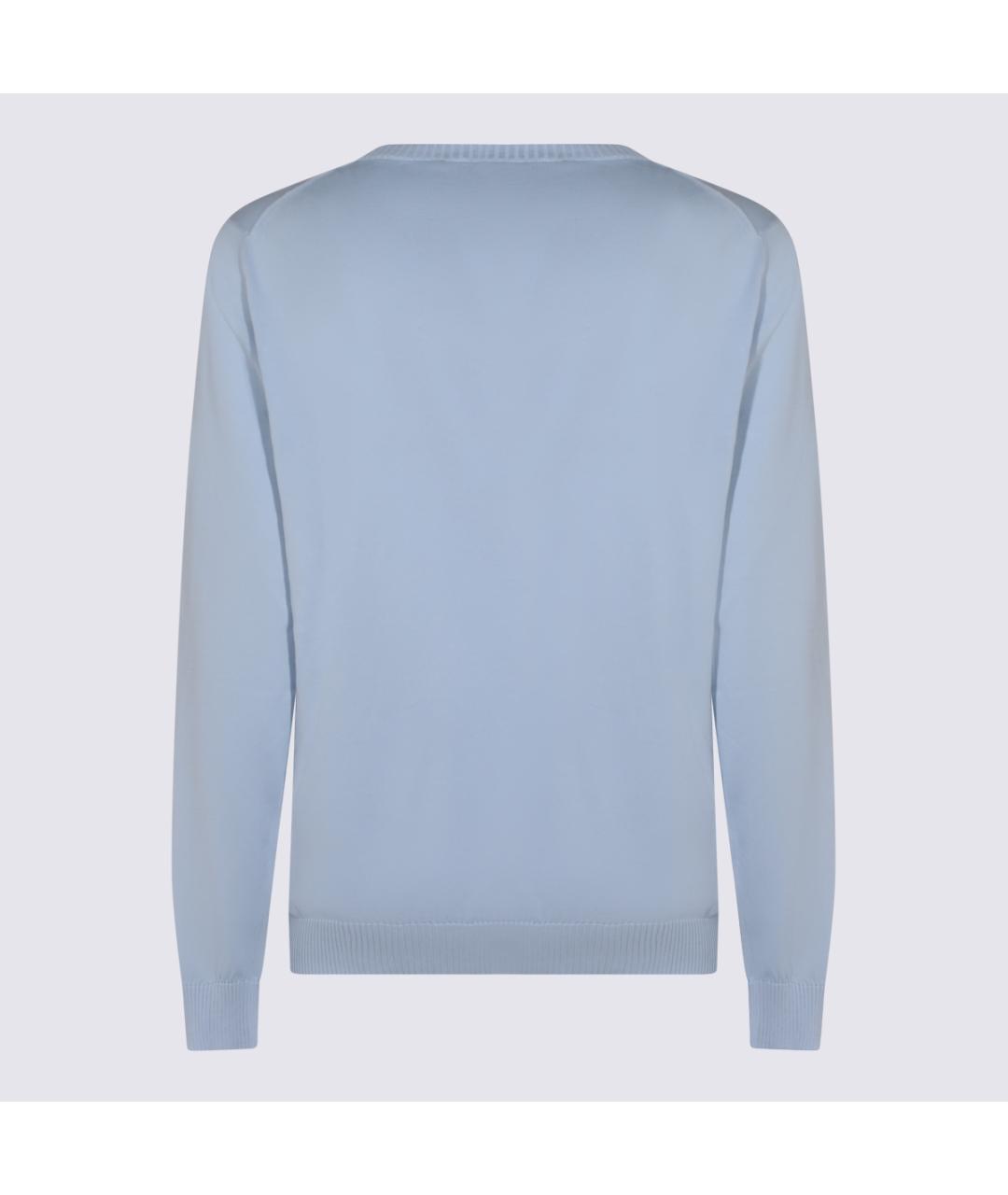 MALO Голубой хлопковый джемпер / свитер, фото 3