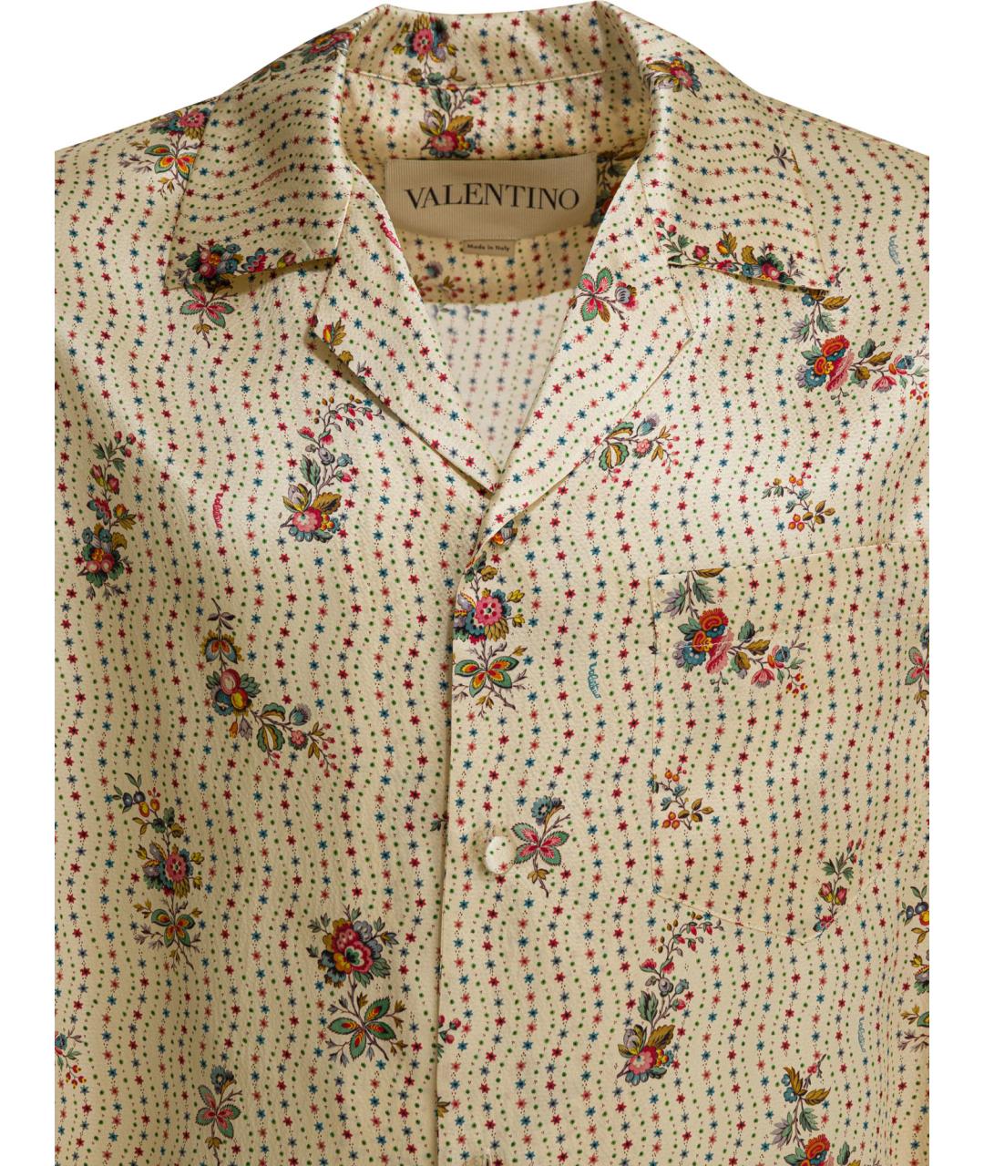 VALENTINO Мульти шелковая кэжуал рубашка, фото 3