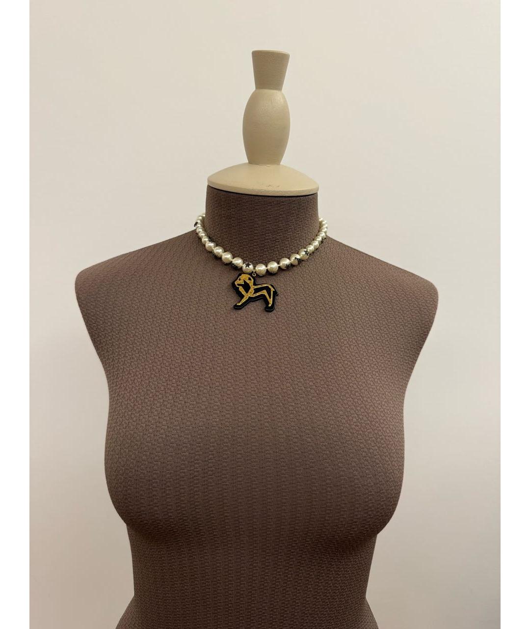 CHRISTIAN DIOR Белое жемчужное колье, фото 5