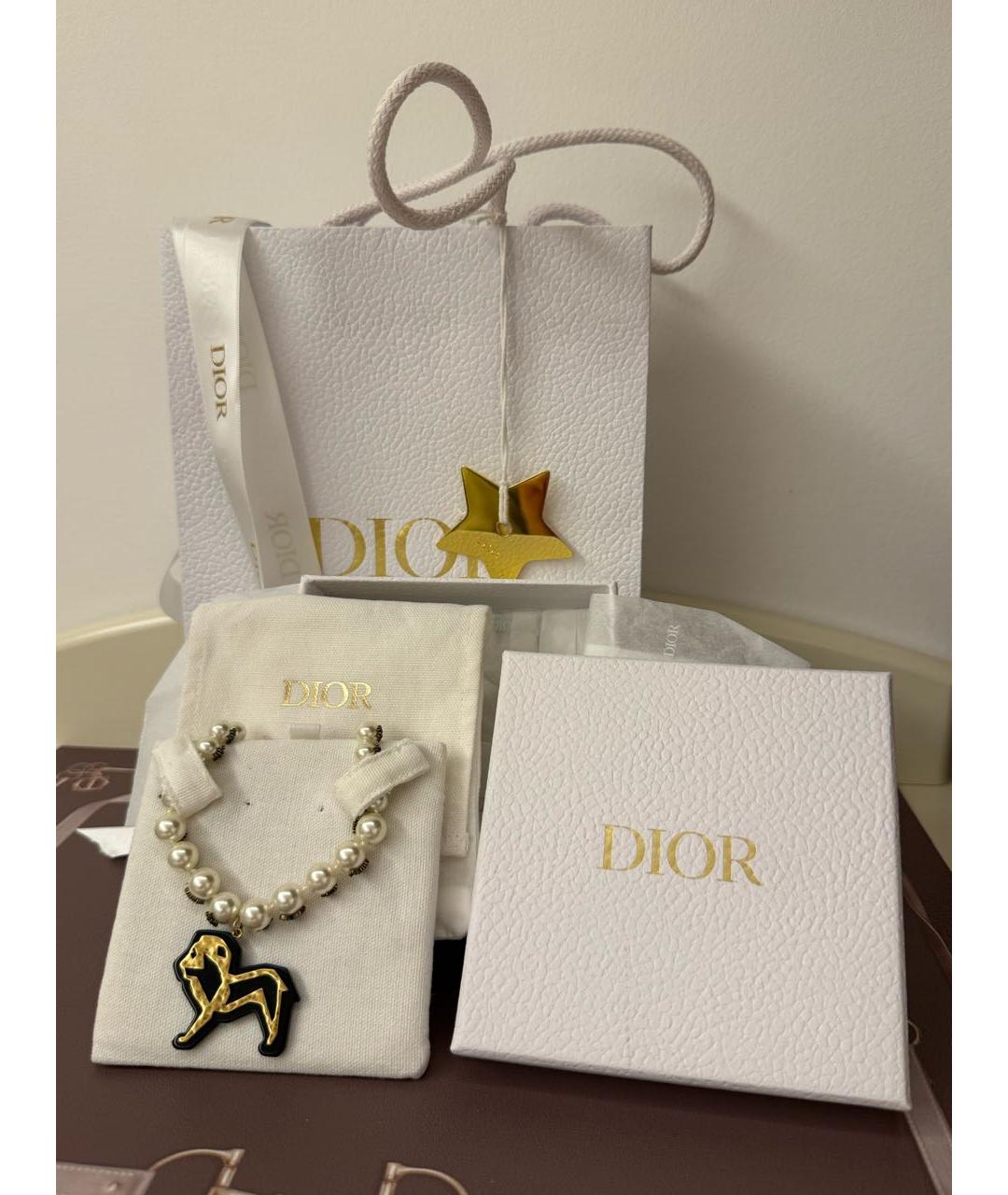 CHRISTIAN DIOR Белое жемчужное колье, фото 4