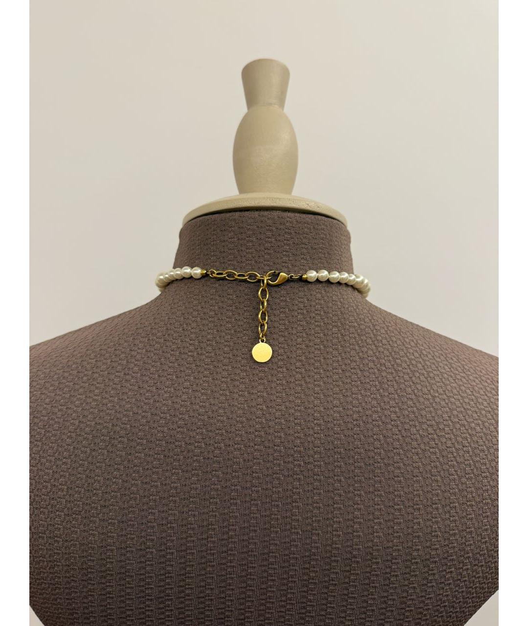 CHRISTIAN DIOR Белое жемчужное колье, фото 6