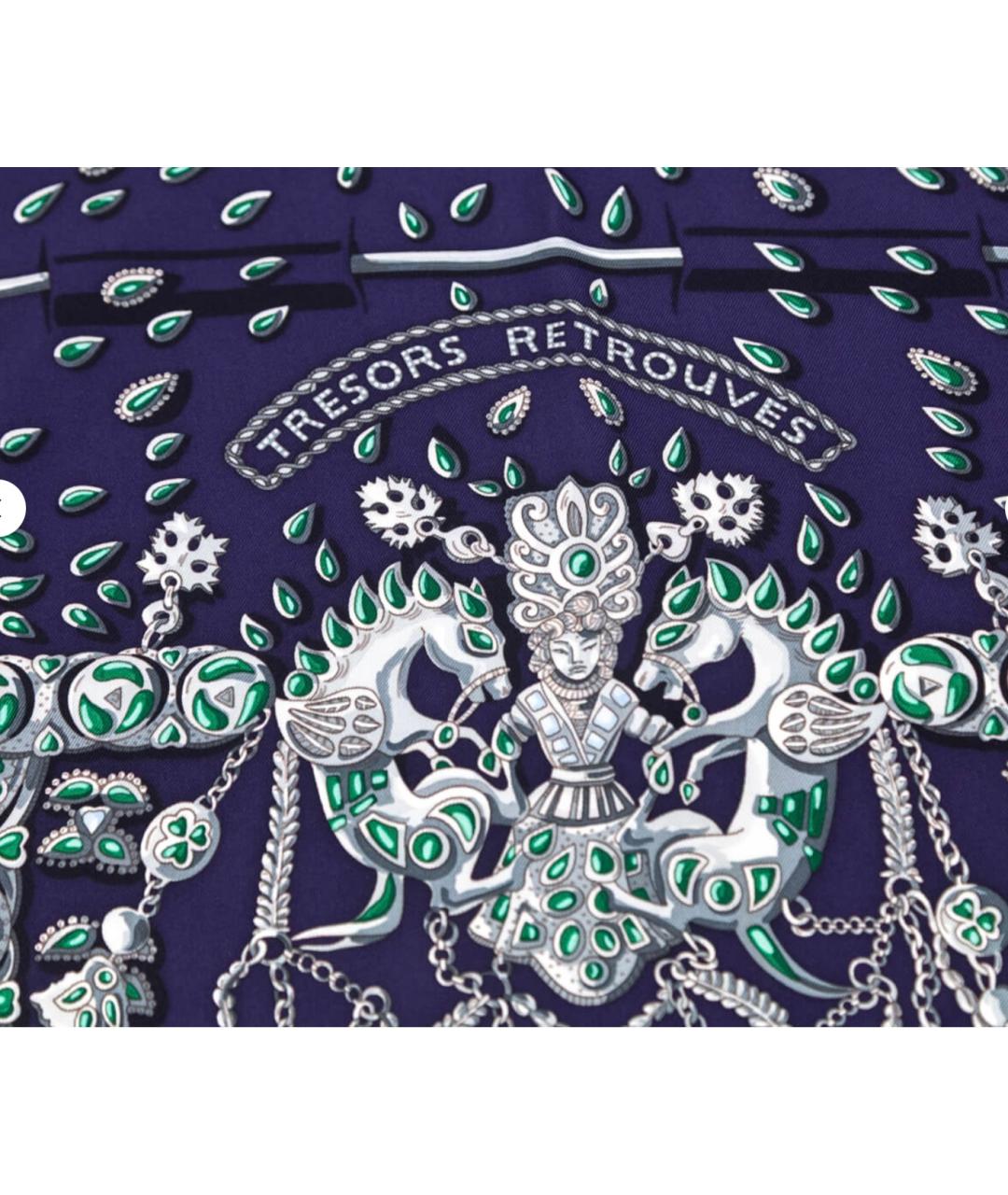 HERMES Мульти шелковый платок, фото 6