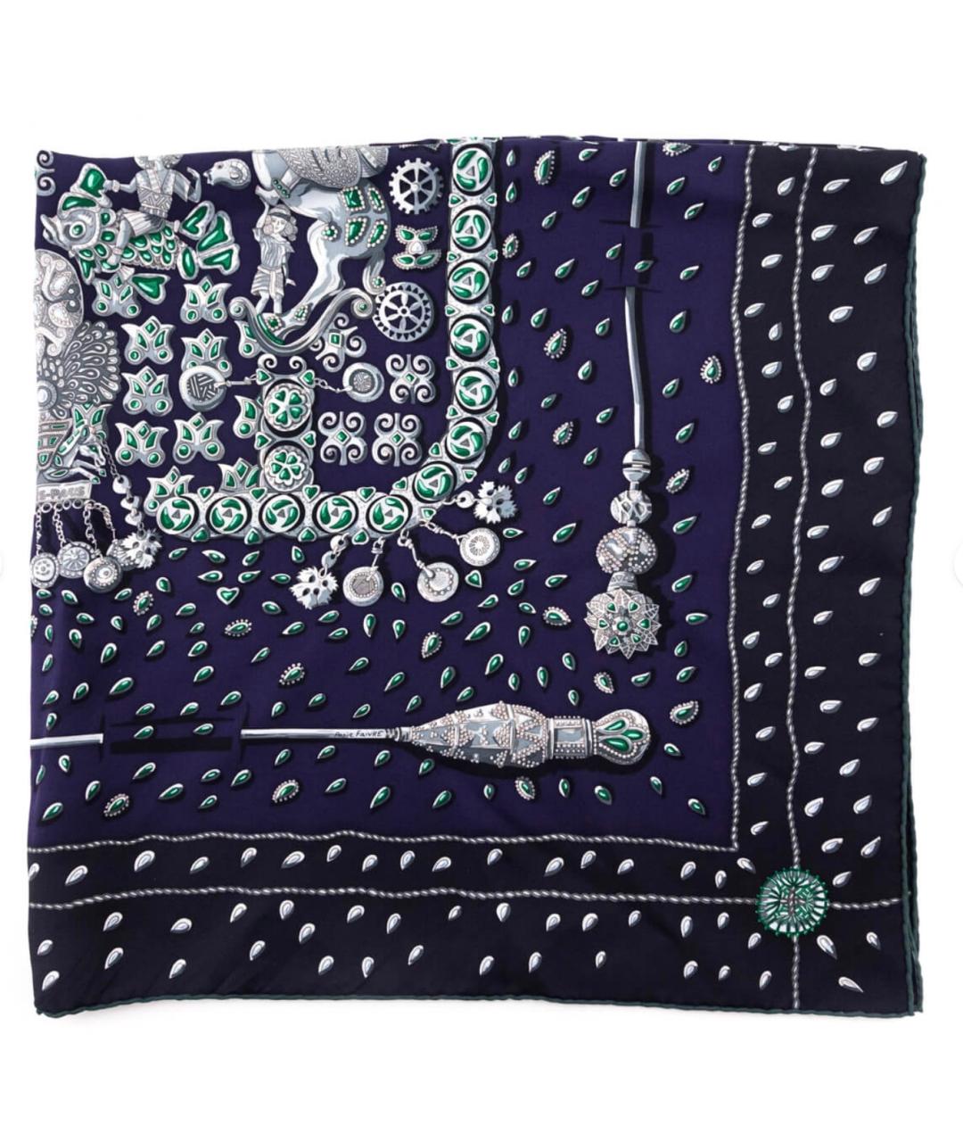 HERMES Мульти шелковый платок, фото 3