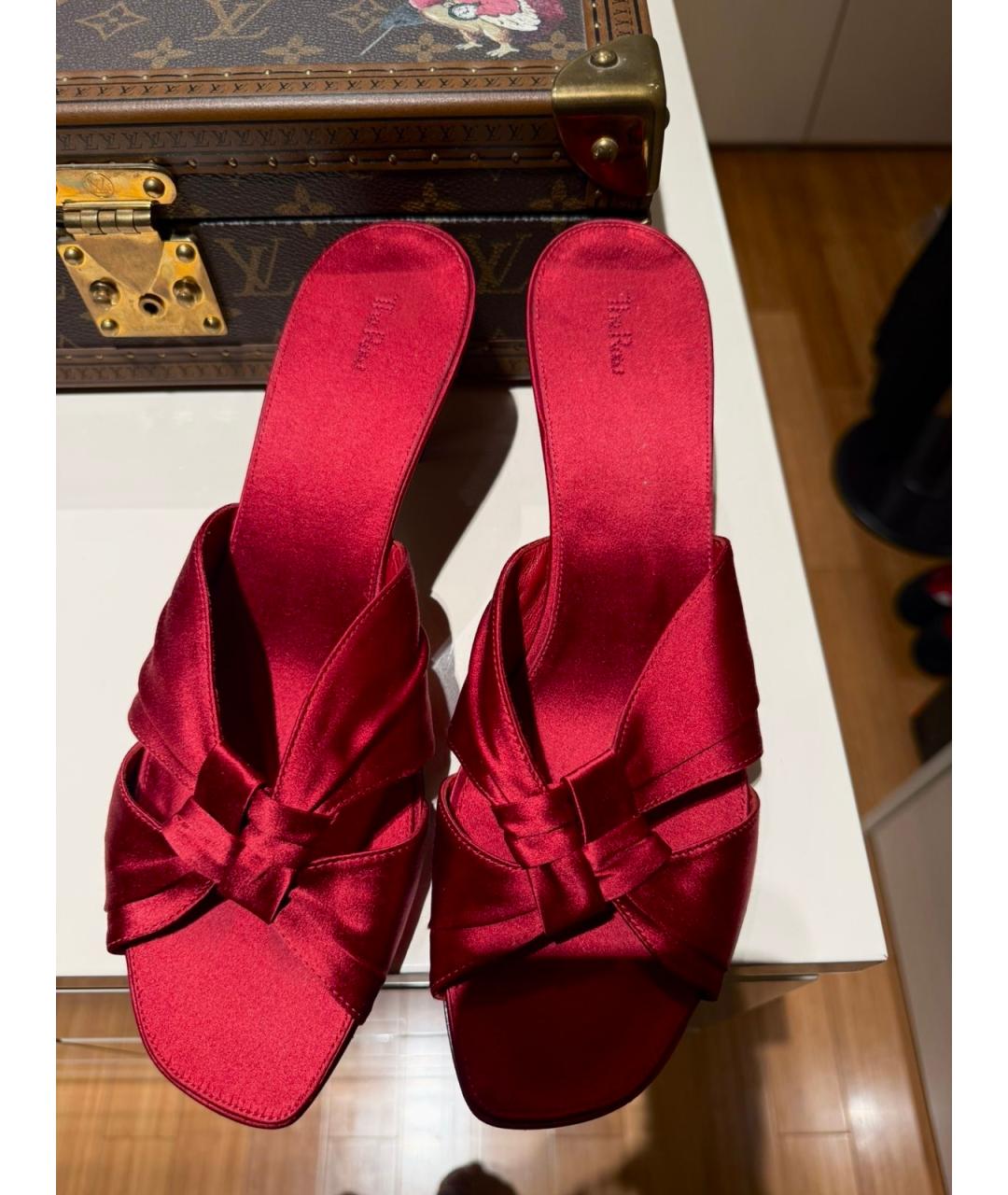 THE ROW Красные текстильные мюли, фото 2