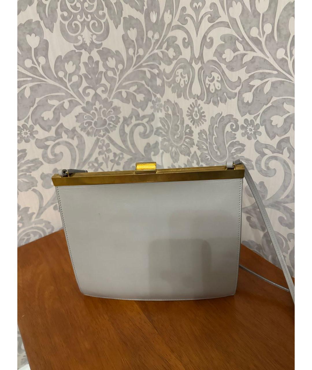 CELINE Серая кожаная сумка через плечо, фото 3