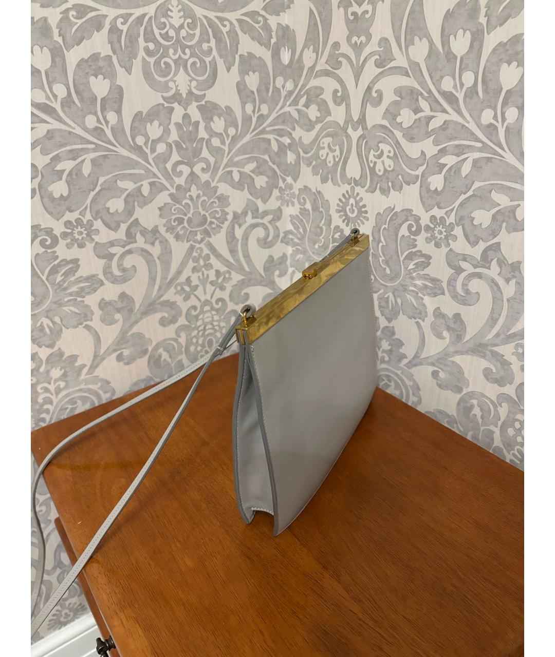 CELINE Серая кожаная сумка через плечо, фото 2