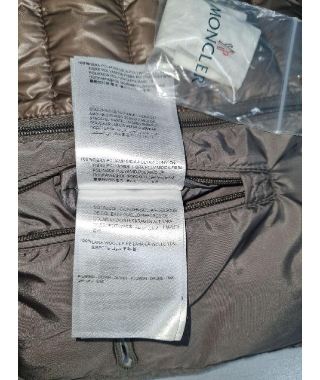 MONCLER Серая полиэстеровая куртка, фото 8