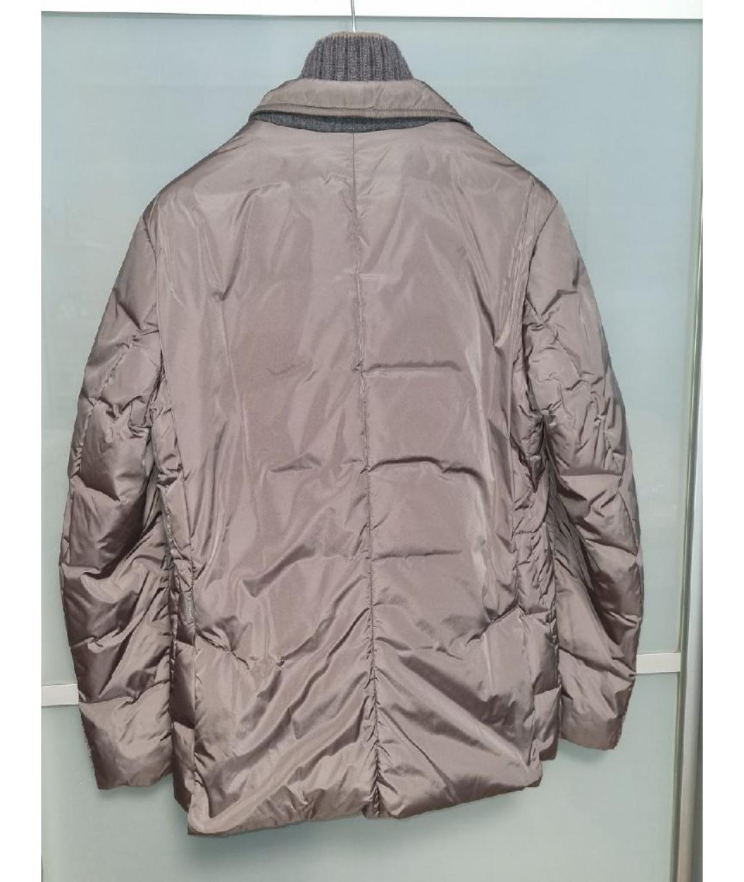 MONCLER Серая полиэстеровая куртка, фото 2