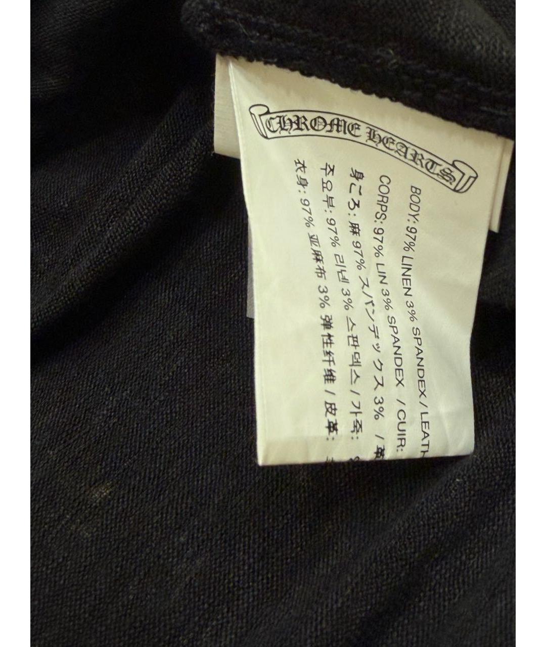 CHROME HEARTS Черный льняной джемпер / свитер, фото 4