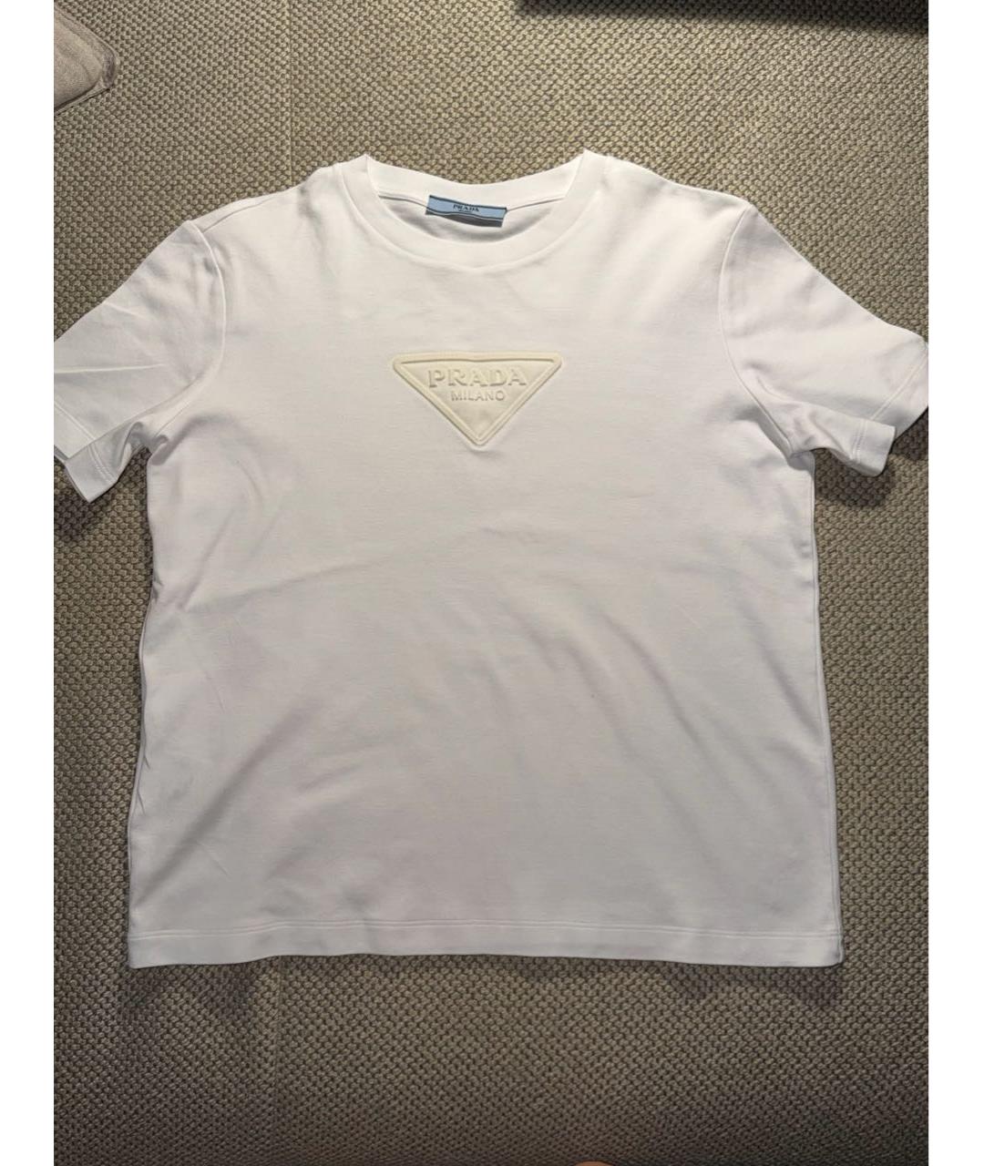 PRADA Белая хлопковая футболка, фото 2