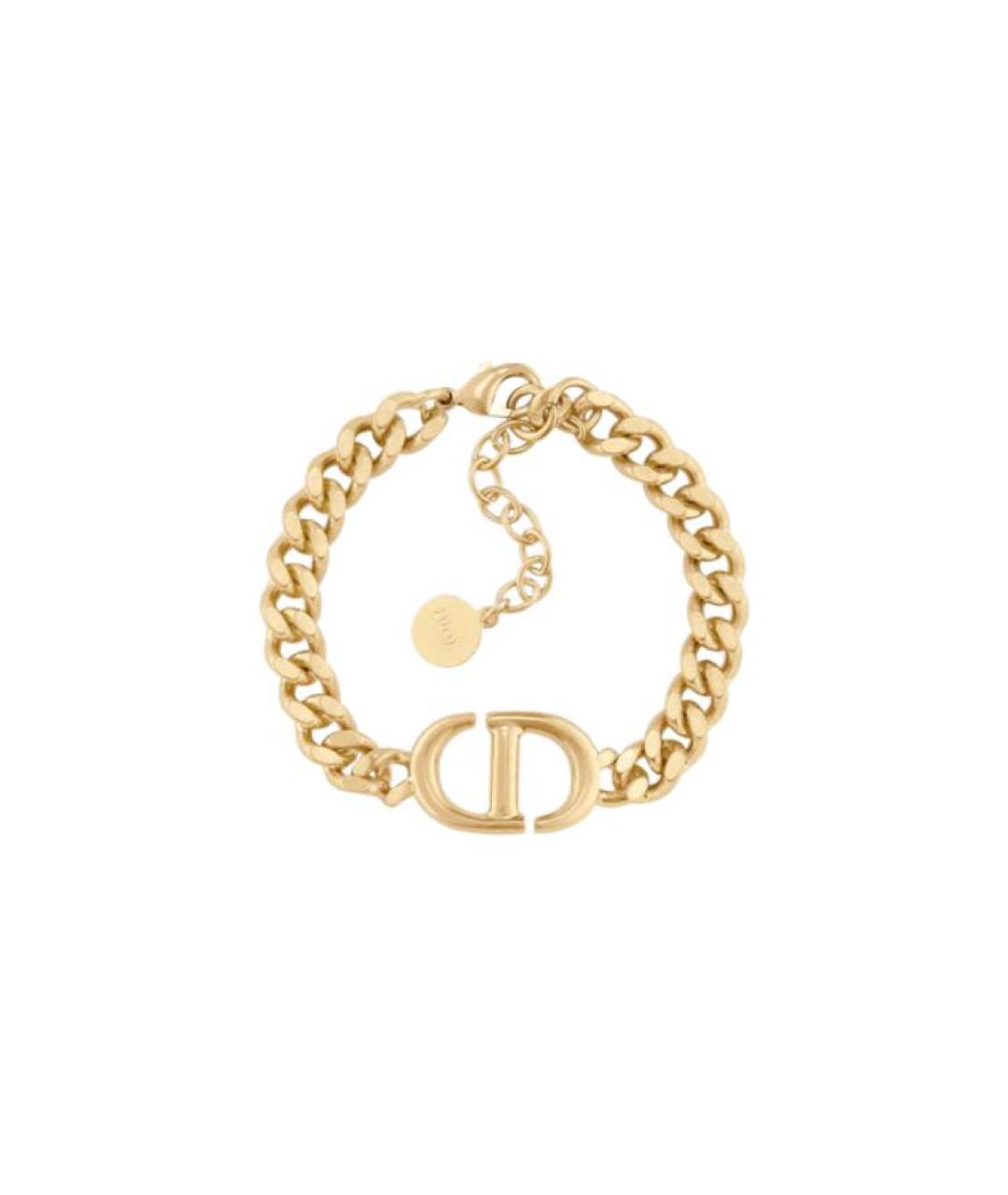 CHRISTIAN DIOR Золотой металлический браслет, фото 3