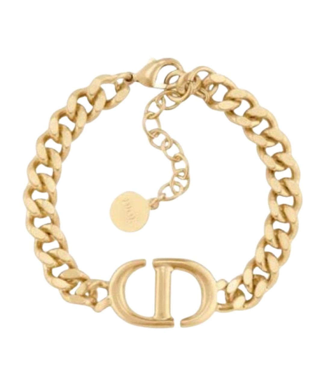 CHRISTIAN DIOR Золотой металлический браслет, фото 1