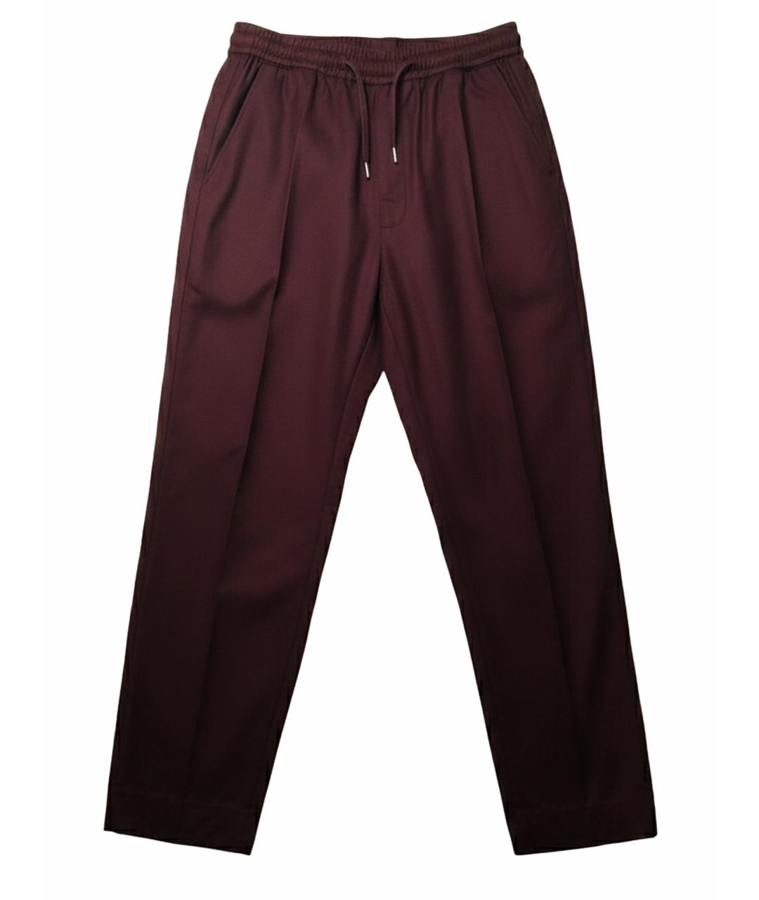 SANDRO Красные шерстяные брюки широкие, фото 1