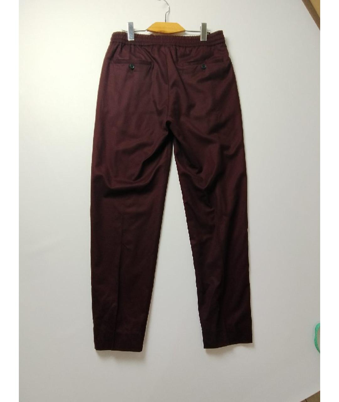 SANDRO Красные шерстяные брюки широкие, фото 2