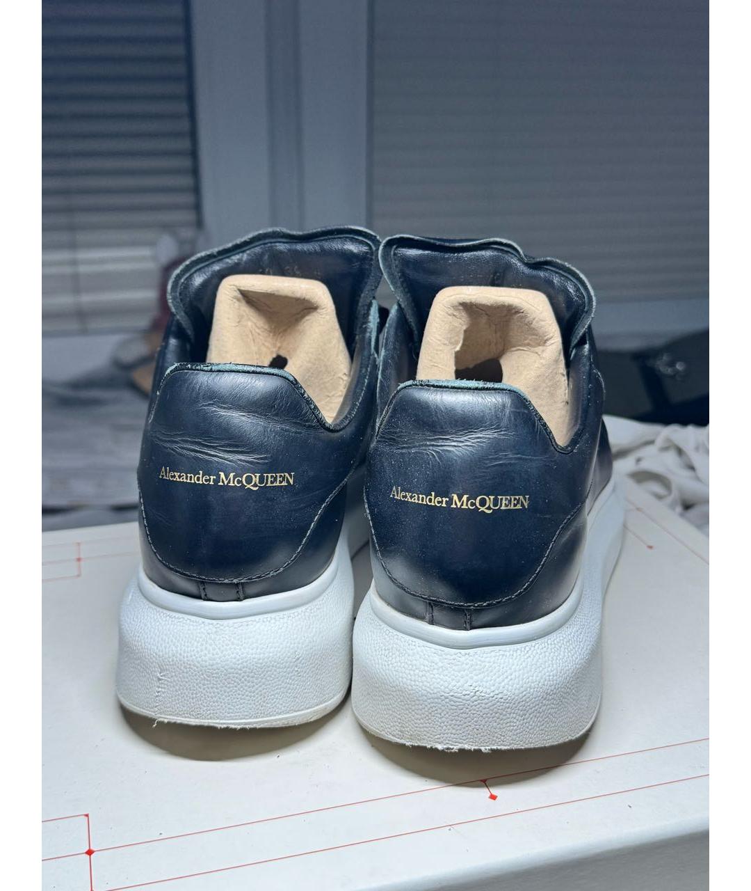 ALEXANDER MCQUEEN Черные кожаные кроссовки, фото 5