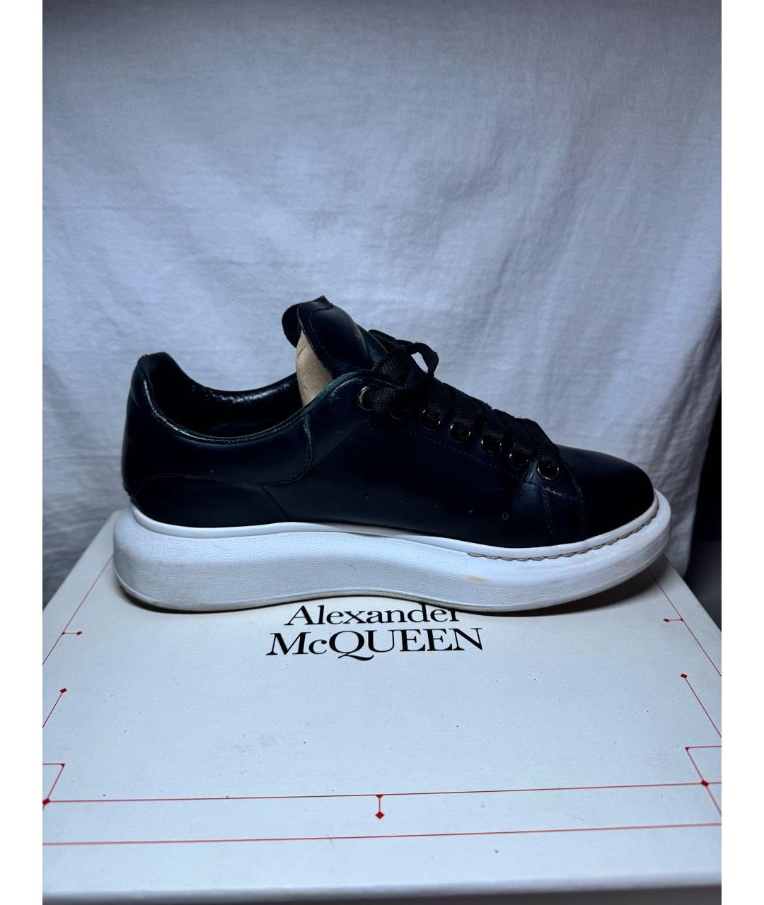 ALEXANDER MCQUEEN Черные кожаные кроссовки, фото 6