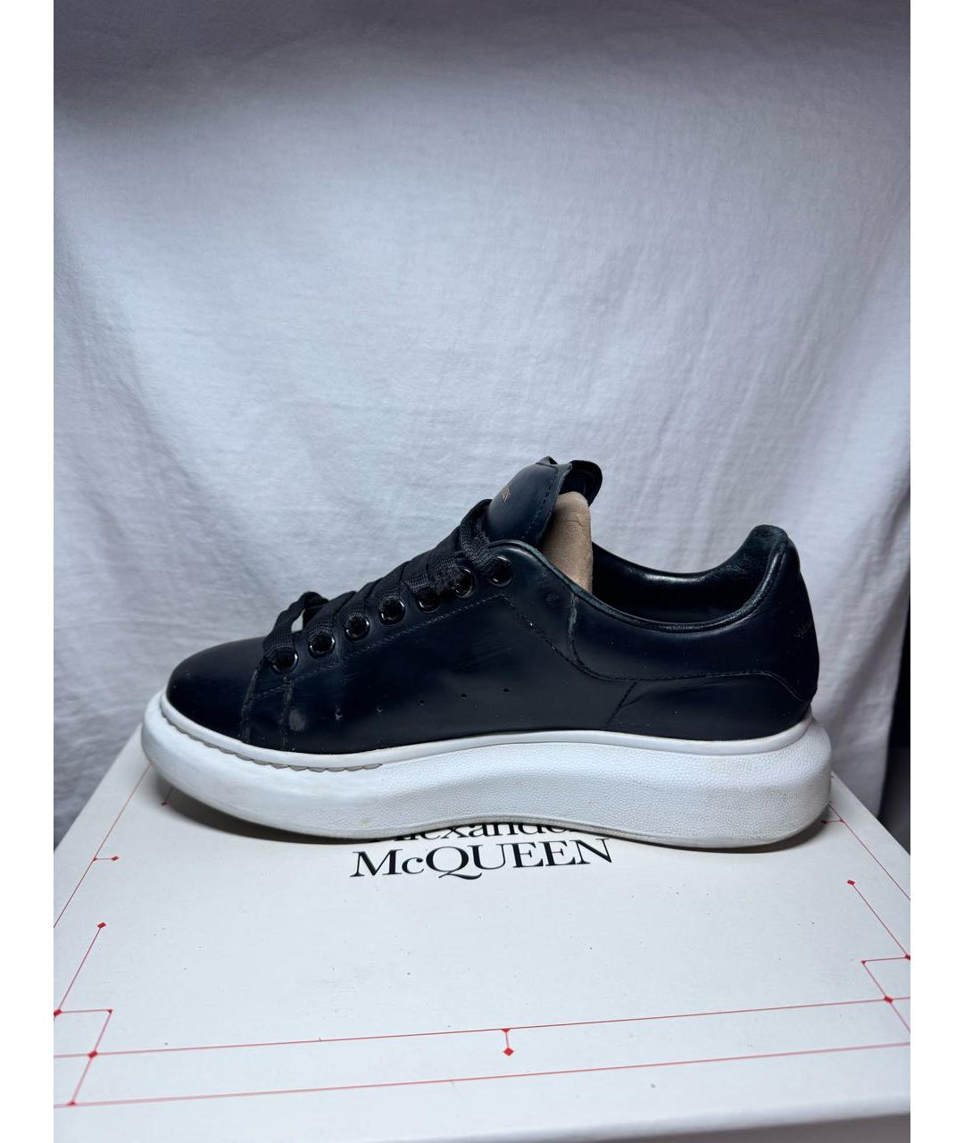 ALEXANDER MCQUEEN Черные кожаные кроссовки, фото 7