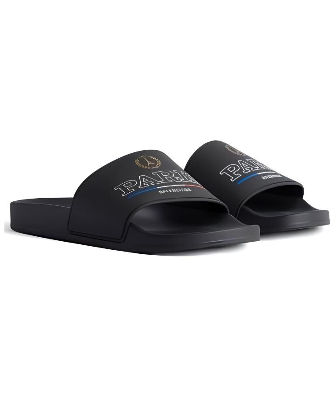 BALENCIAGA Черные шлепанцы, фото 3