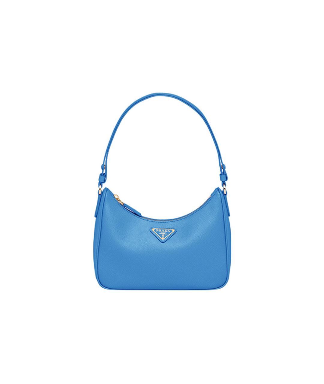 PRADA Синяя кожаная сумка через плечо, фото 7