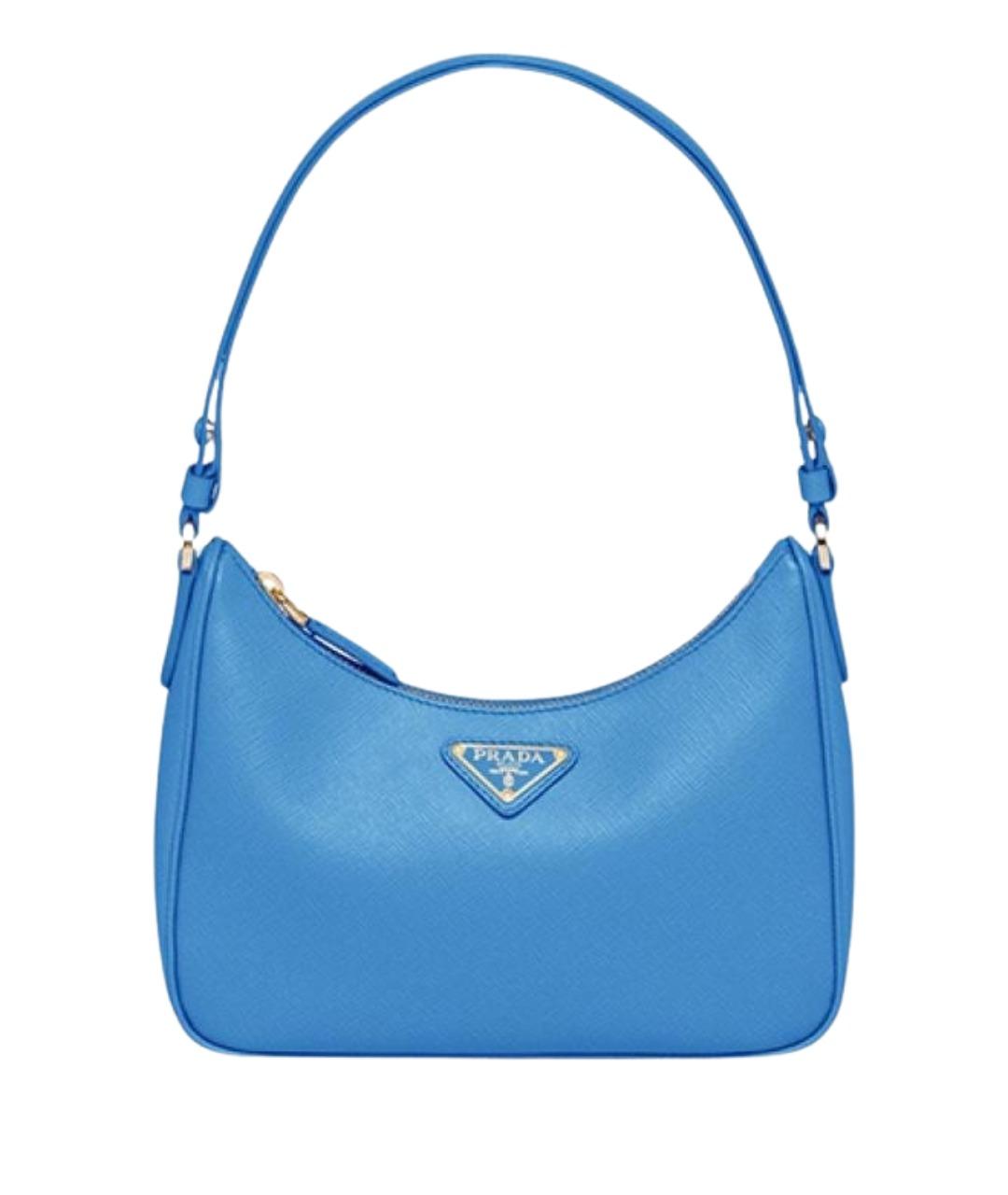 PRADA Синяя кожаная сумка через плечо, фото 1