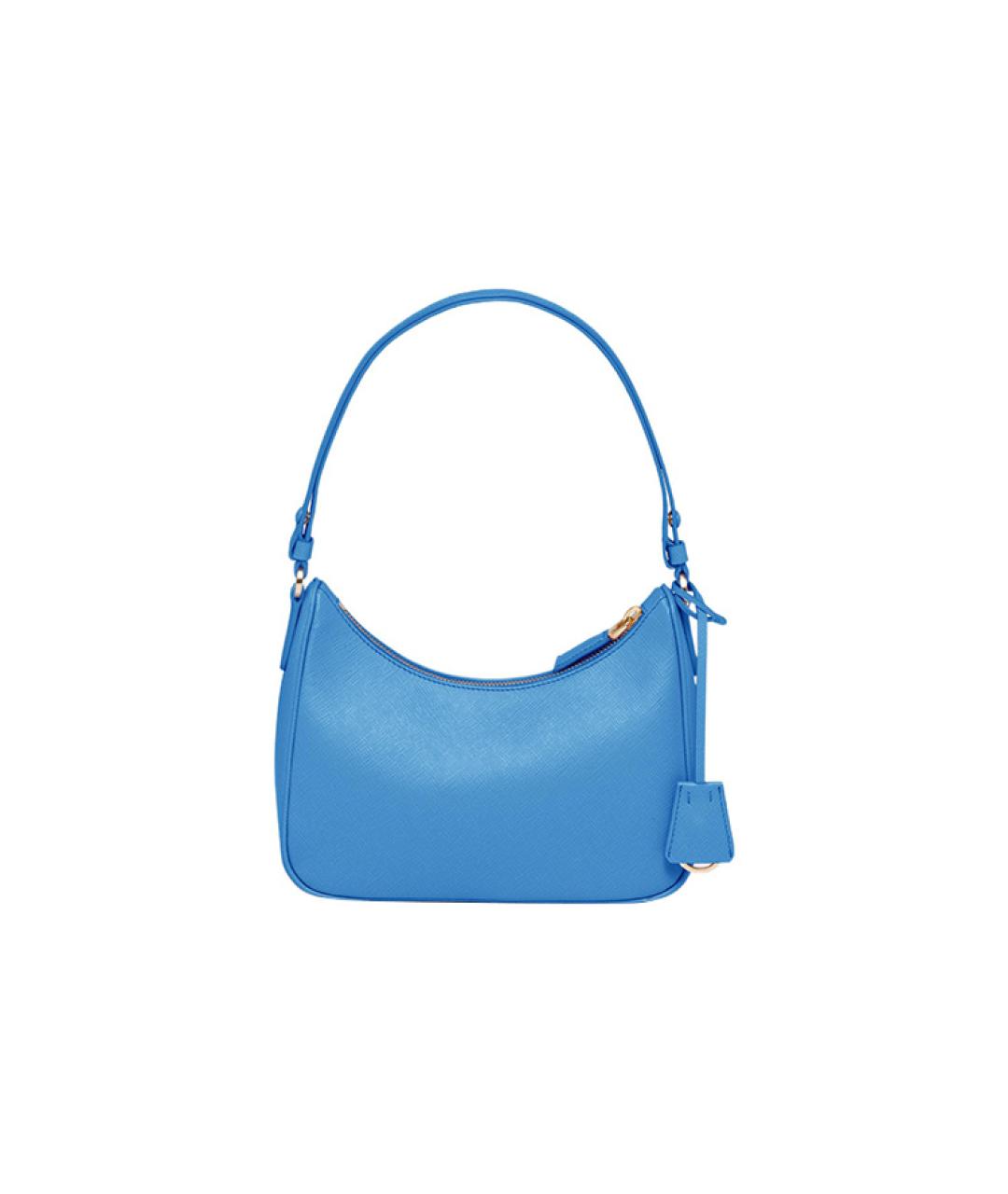 PRADA Синяя кожаная сумка через плечо, фото 3